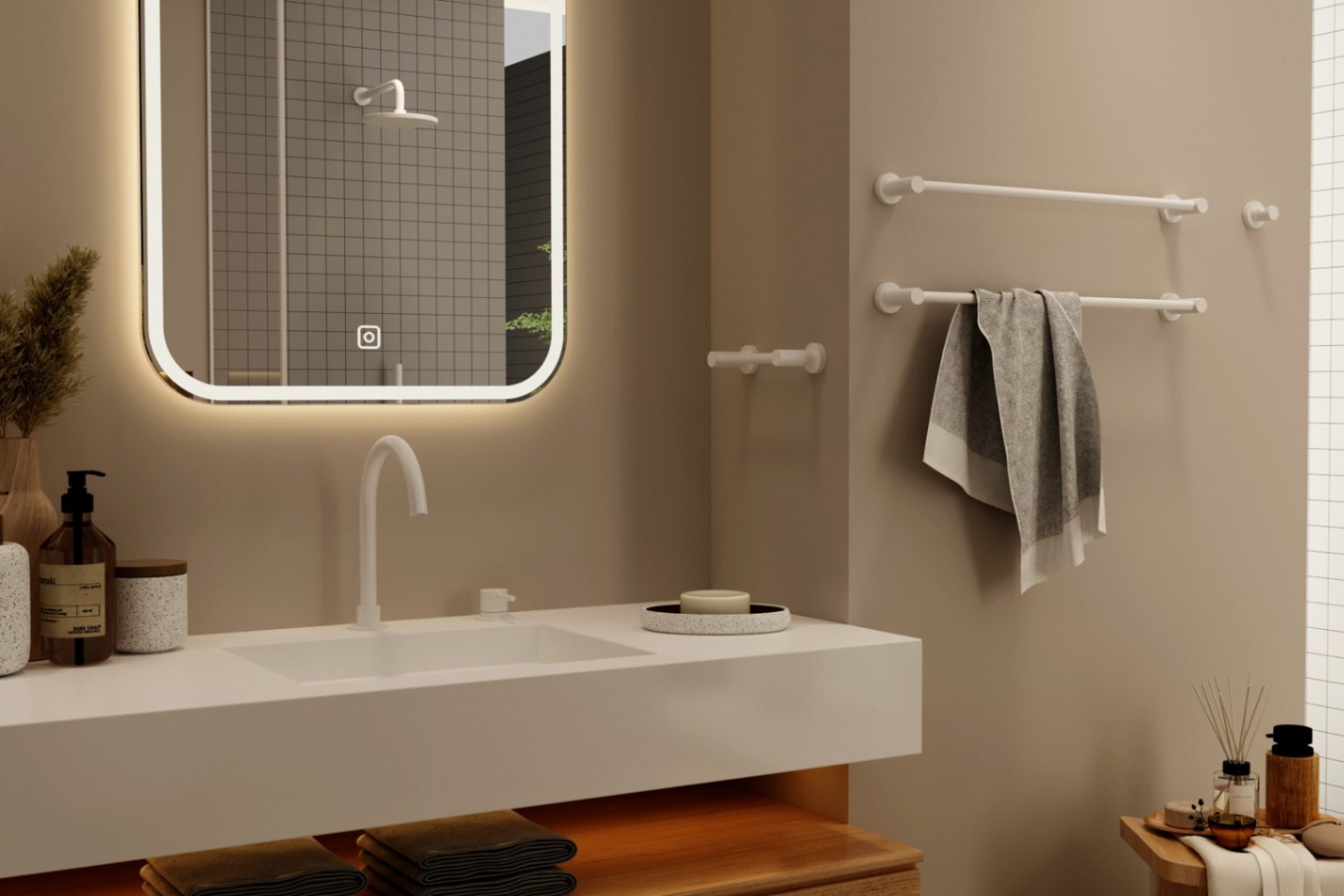Photo inspiration: Curated Eco Conscious Luxury Apartment Bathroom Vanity Materials Gallery View 39