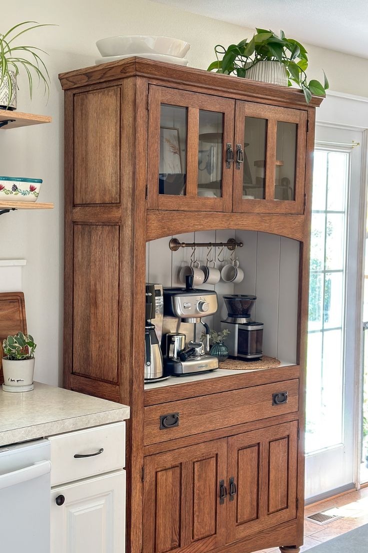 Functional Coffee Bar Ideas and Designs with pull-out drawers
