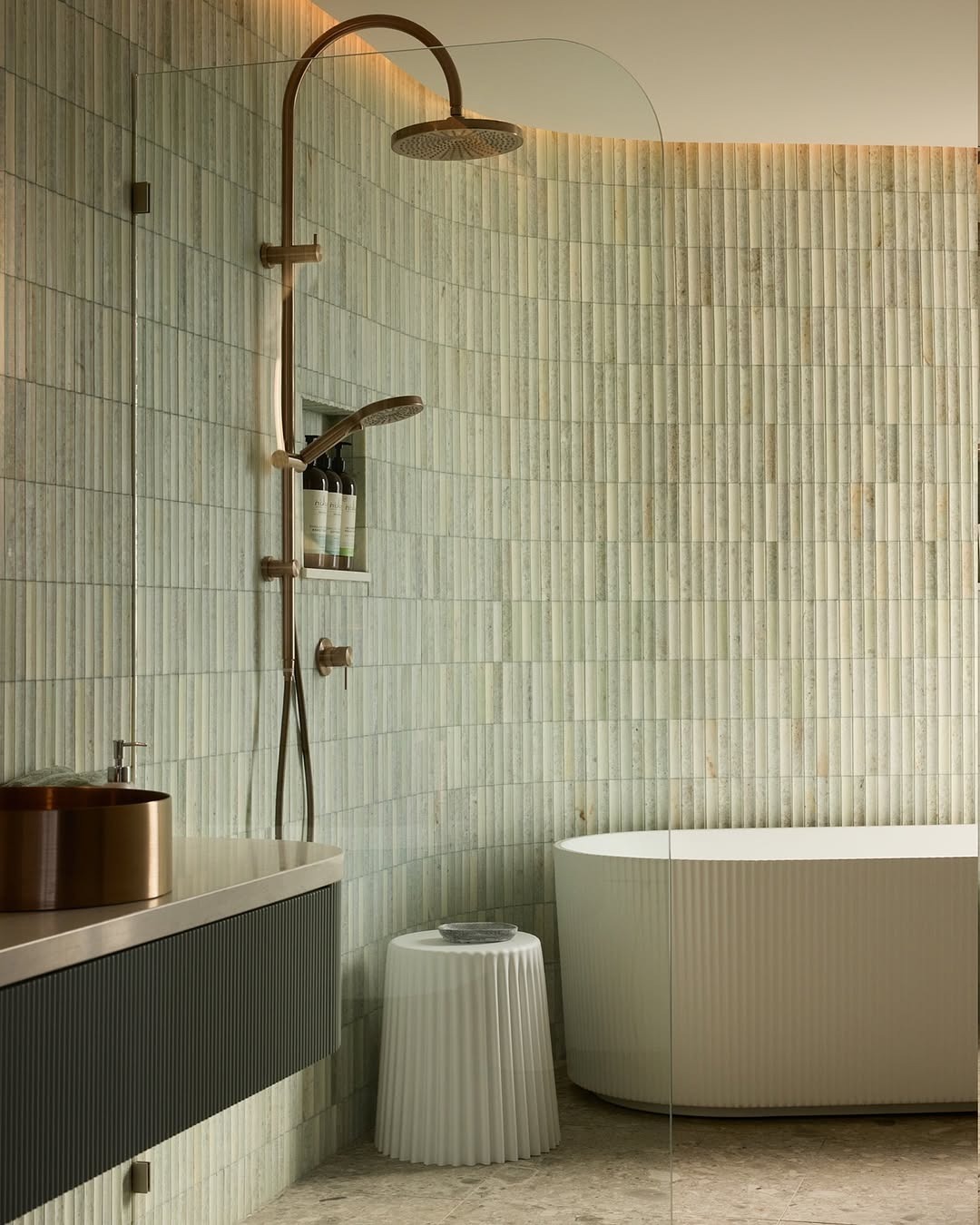 Green Wainscoting and Paneling Bathroom Ideas