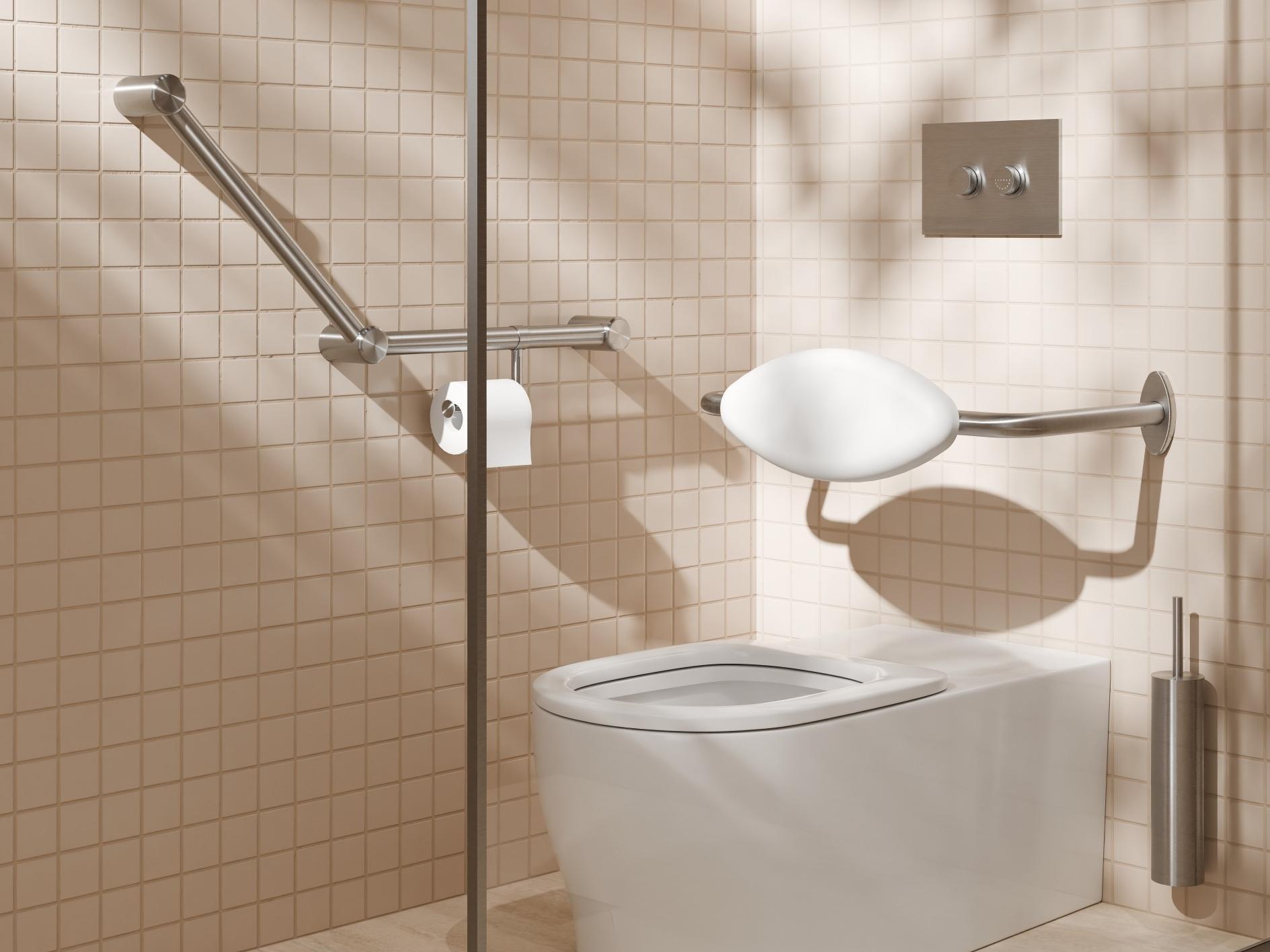 Mecca Care Toilet Rail Brushed Nickel2 1