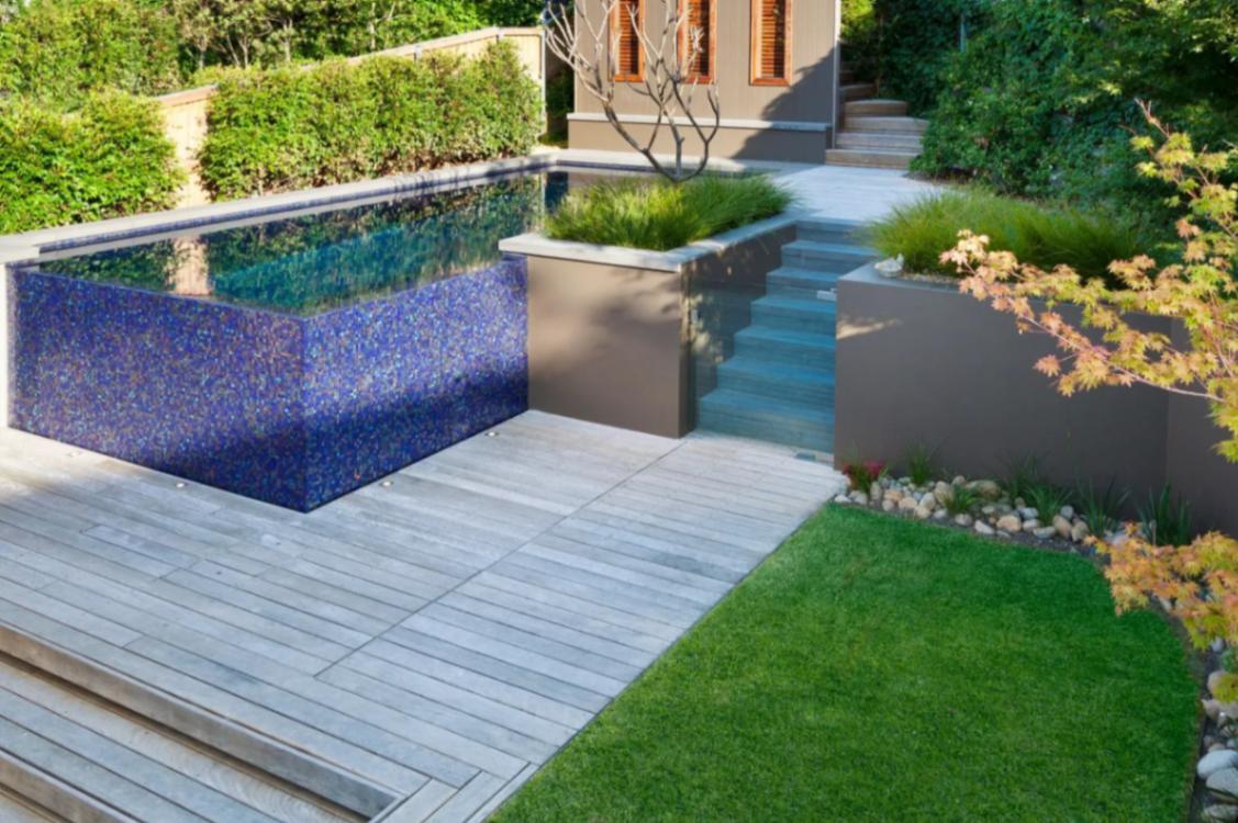 Bluestone maintenance and care, featuring bluestone pool coping & steps