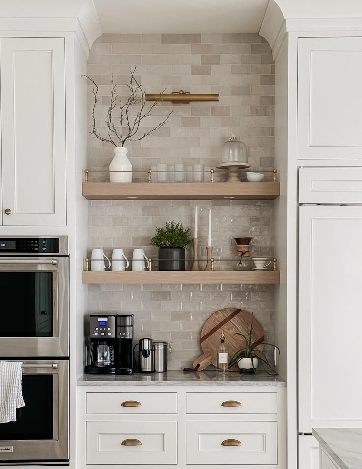 Combining modern with vintage style coffee station ideas