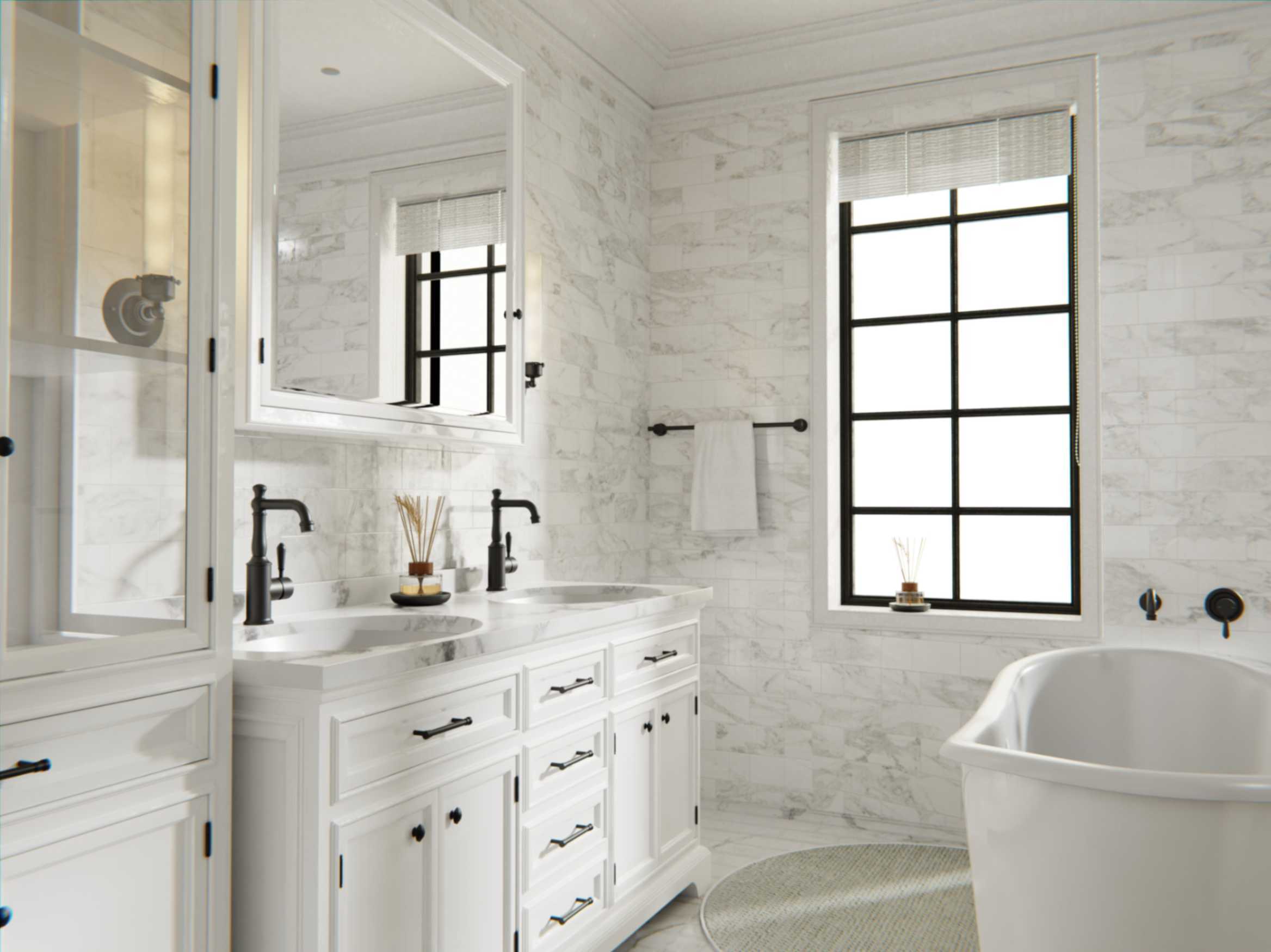 Core Materials That Define the Look of a Hamptons Bathroom