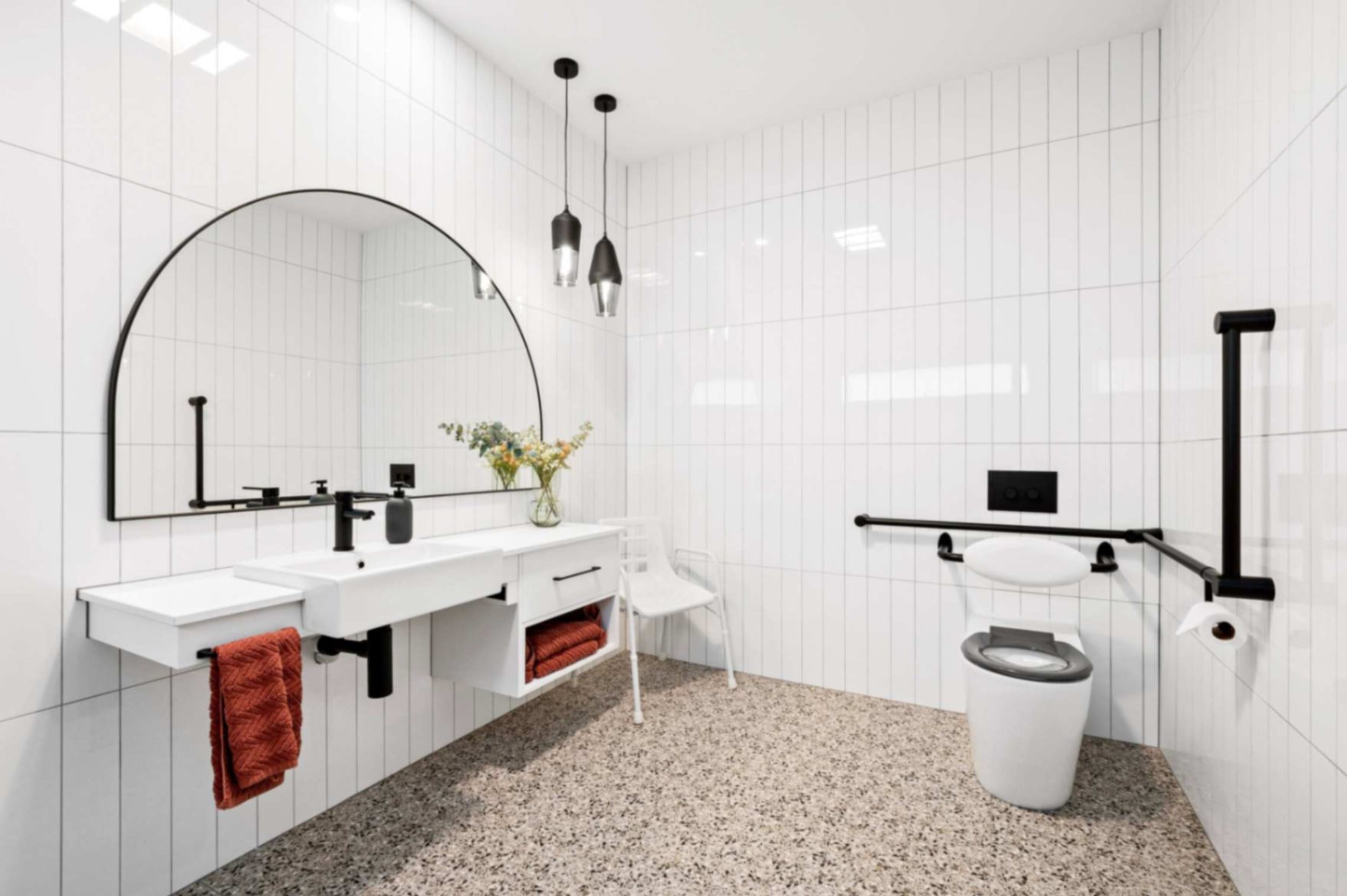 DDA Bathroom Tapware Products with Nero’s Mecca Care City Edge Apartment 2