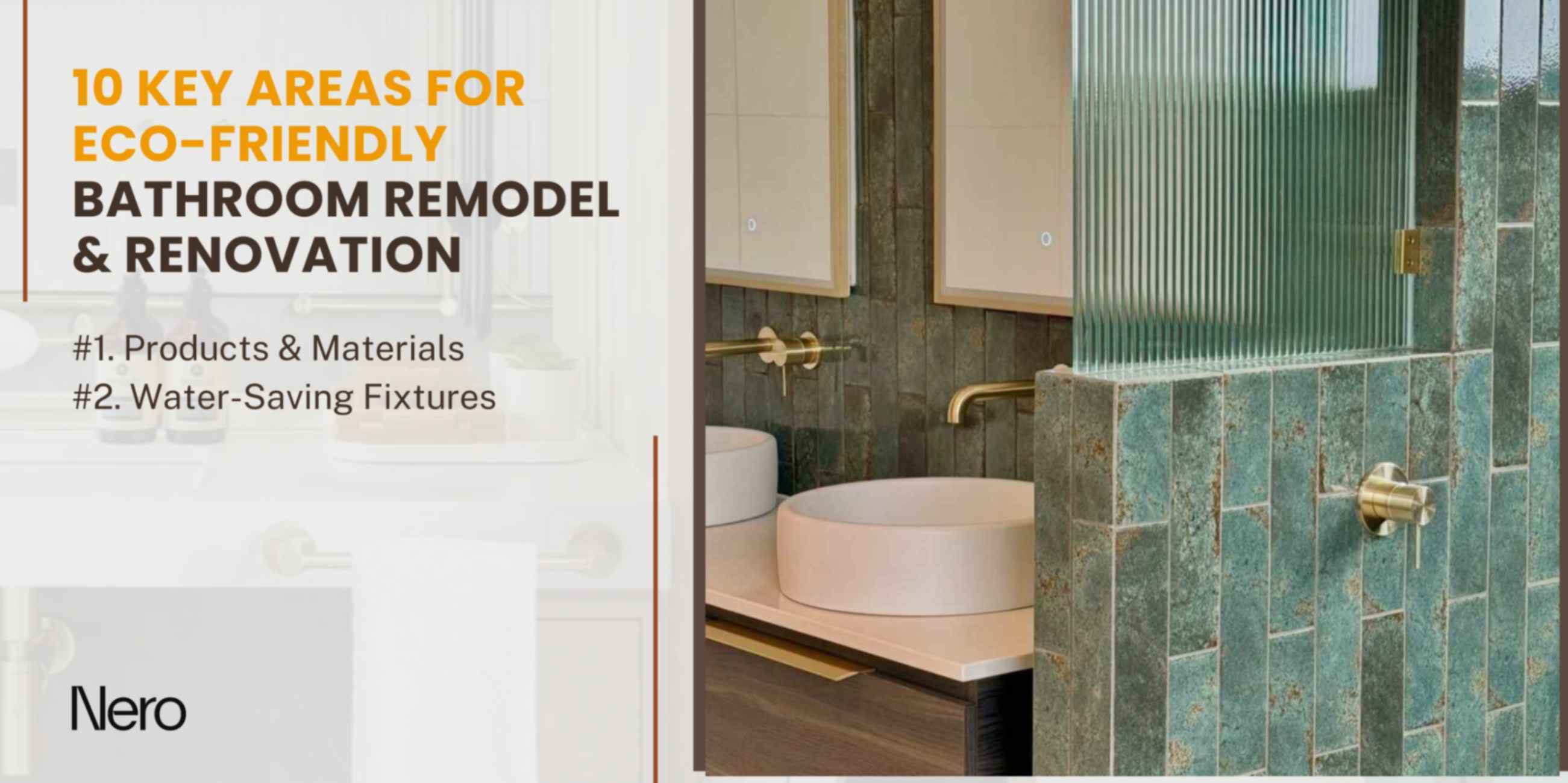eco-friendly bathroom upgrade ideas: sustainable products & materials and water-saving fixtures