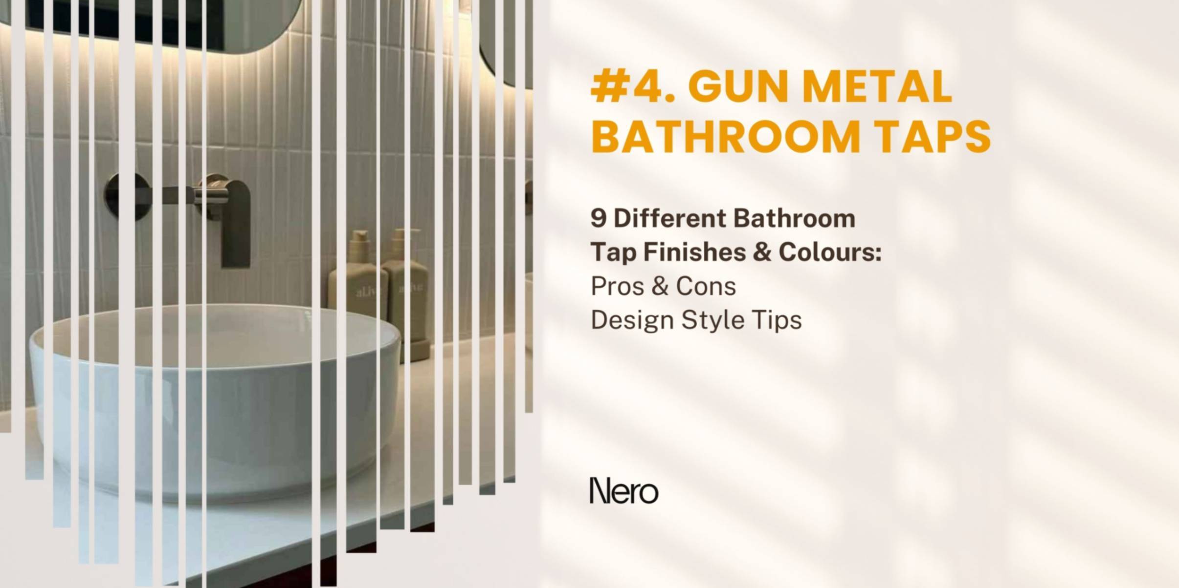 finish for bathroom tapware: gun metal bathroom taps