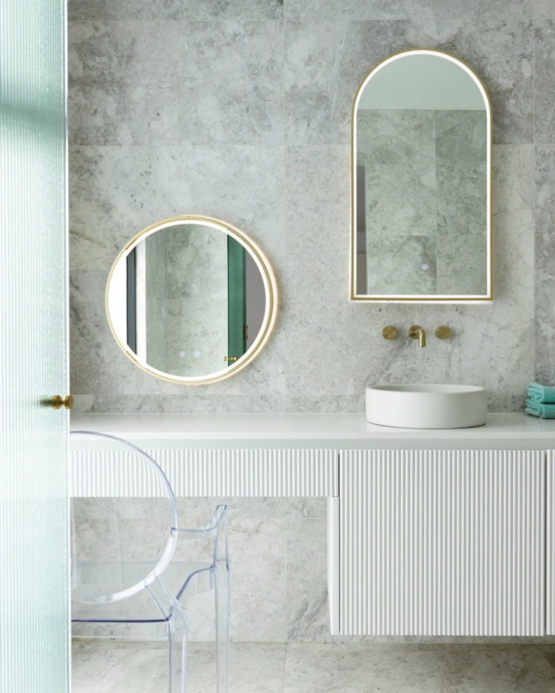 Green Bathroom Ideas | Green and Gold Elegance