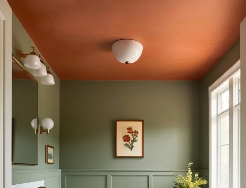 Green Bathroom Ideas | Green and Terracotta Palettes