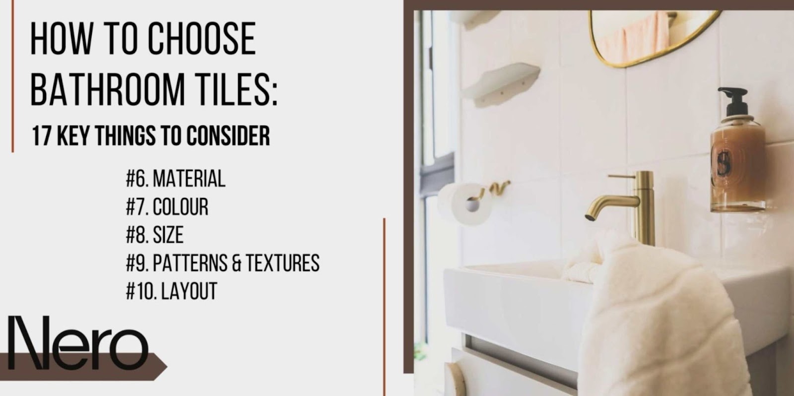 how to choose bathroom tiles: tips for choosing bathroom tiles (material, color, size, patterns and textures, layout)