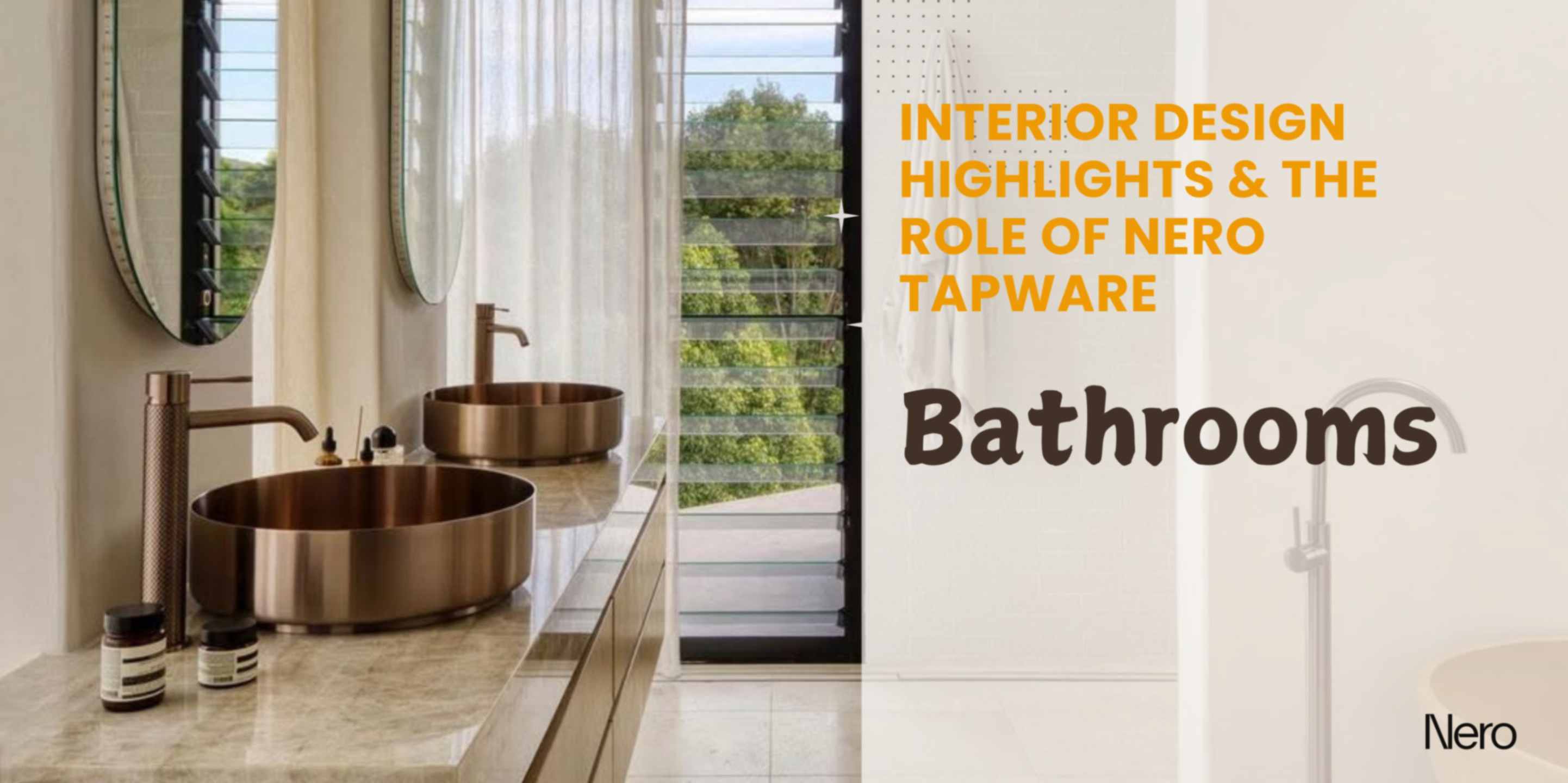 interior design highlights and the role of Nero Tapware: bathroom