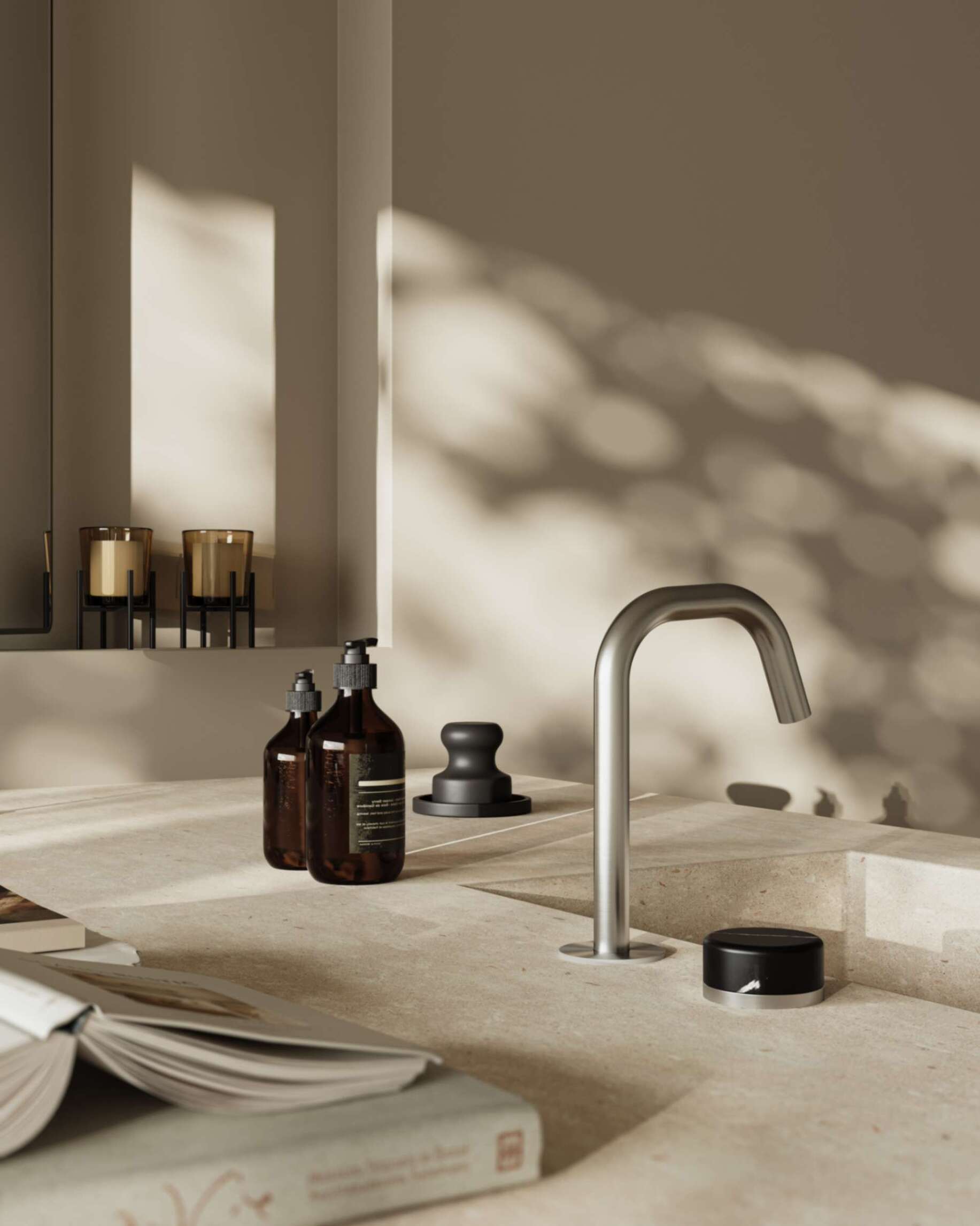 Nero Serenity Progressive Basin Mixer With Edge Spout