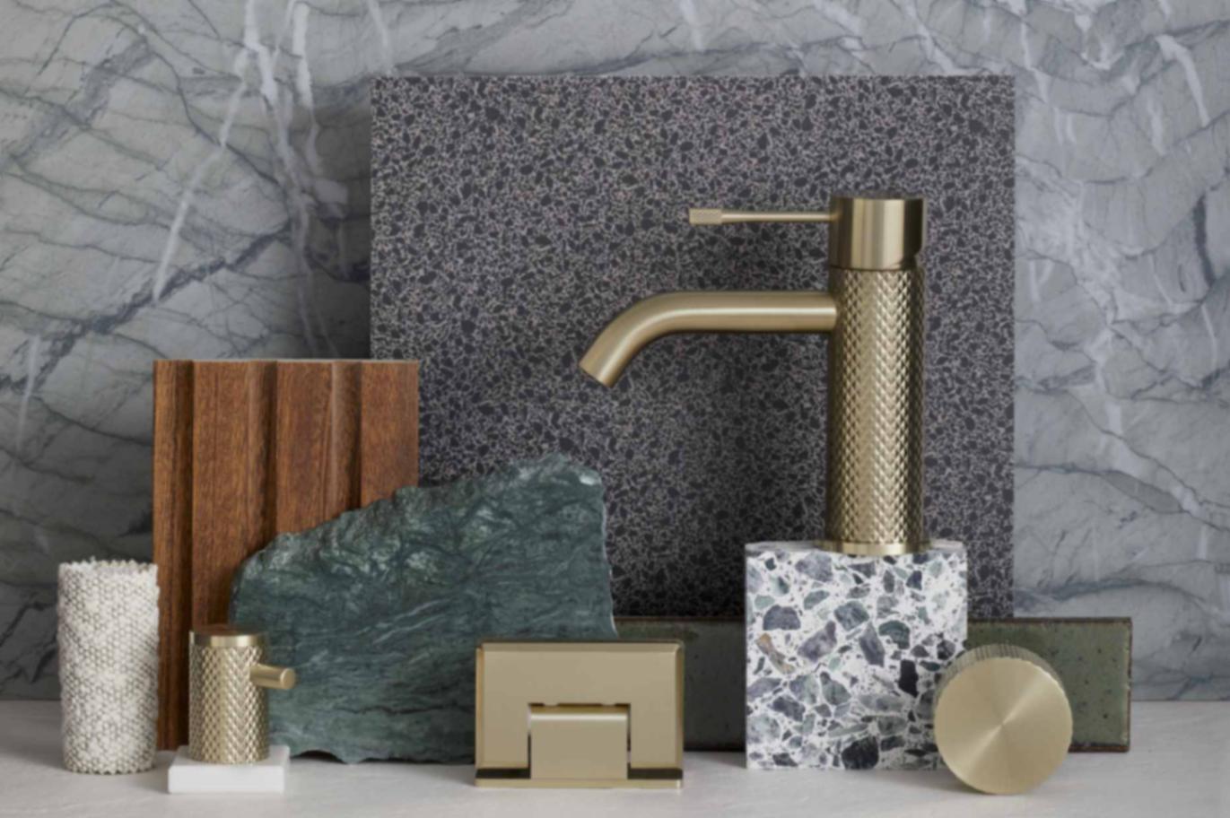 Nero Tapware’s brushed gold Opal collection