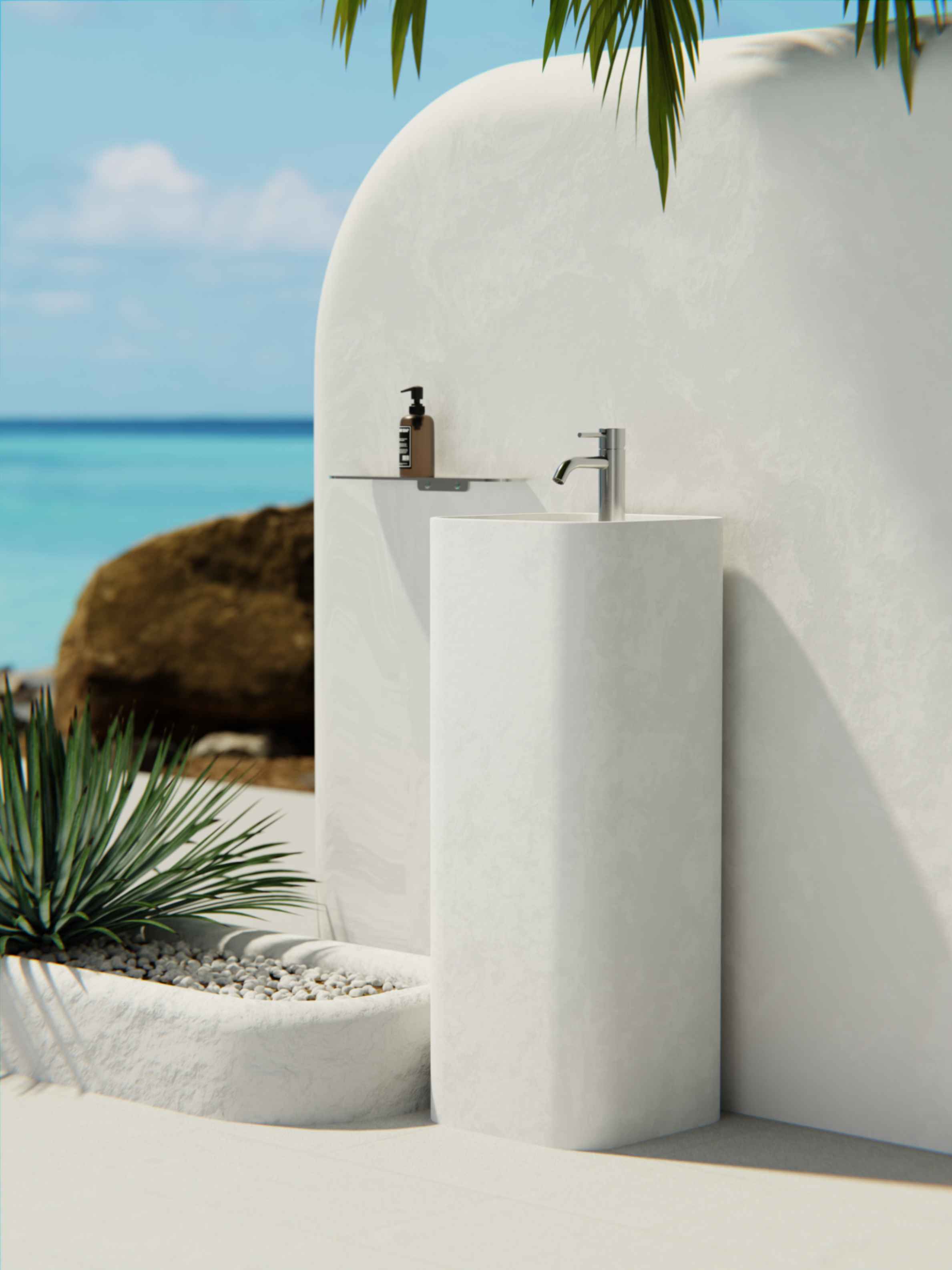 Open outdoor shower ideas using Nero Tapware Zen collection
