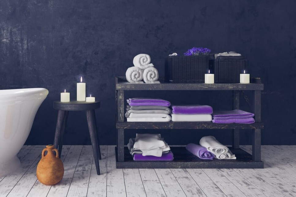 Seasonal & Temporary Purple Touches for Bathrooms