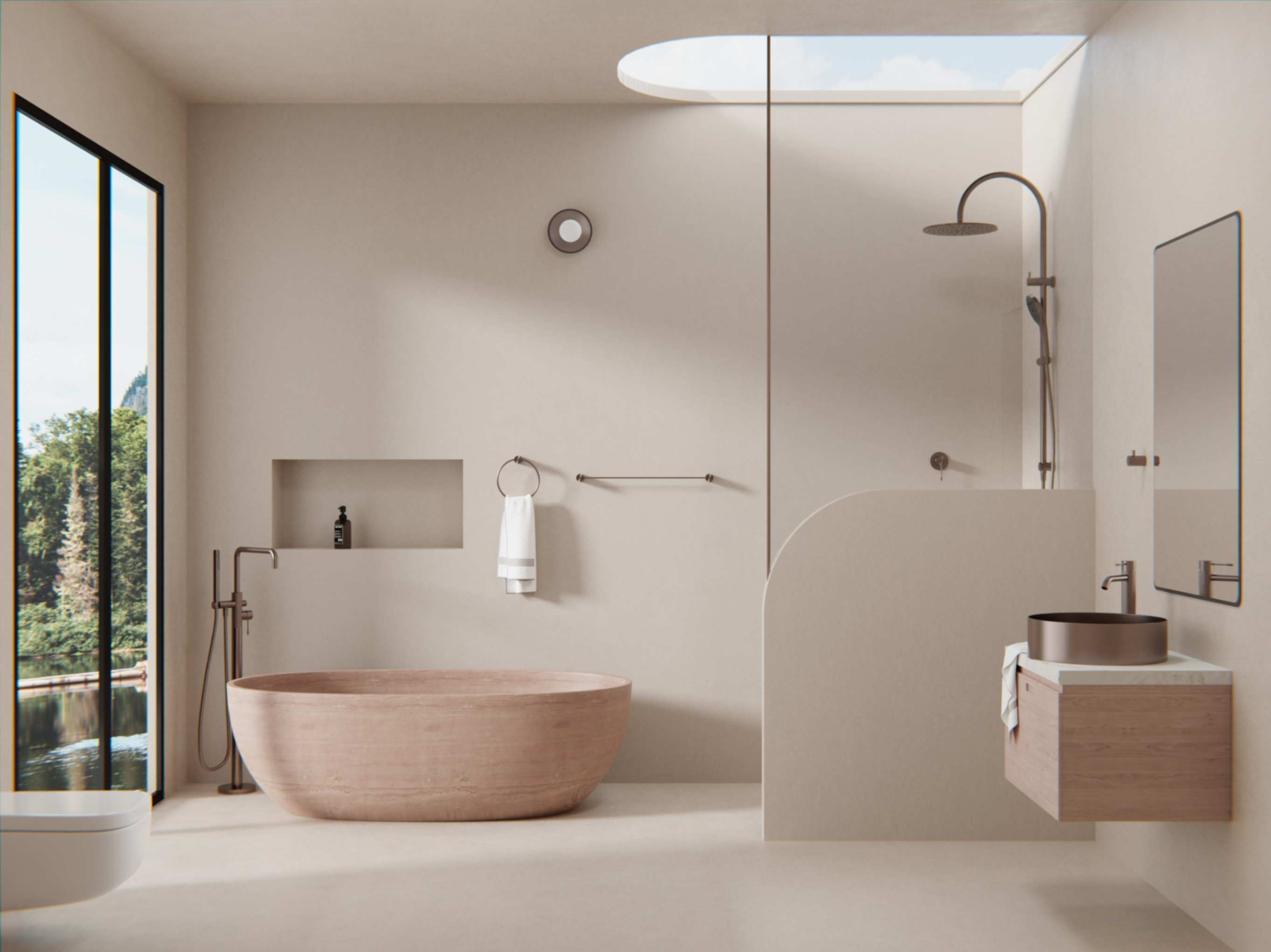 Spa-Inspired Mediterranean Bathroom Retreats