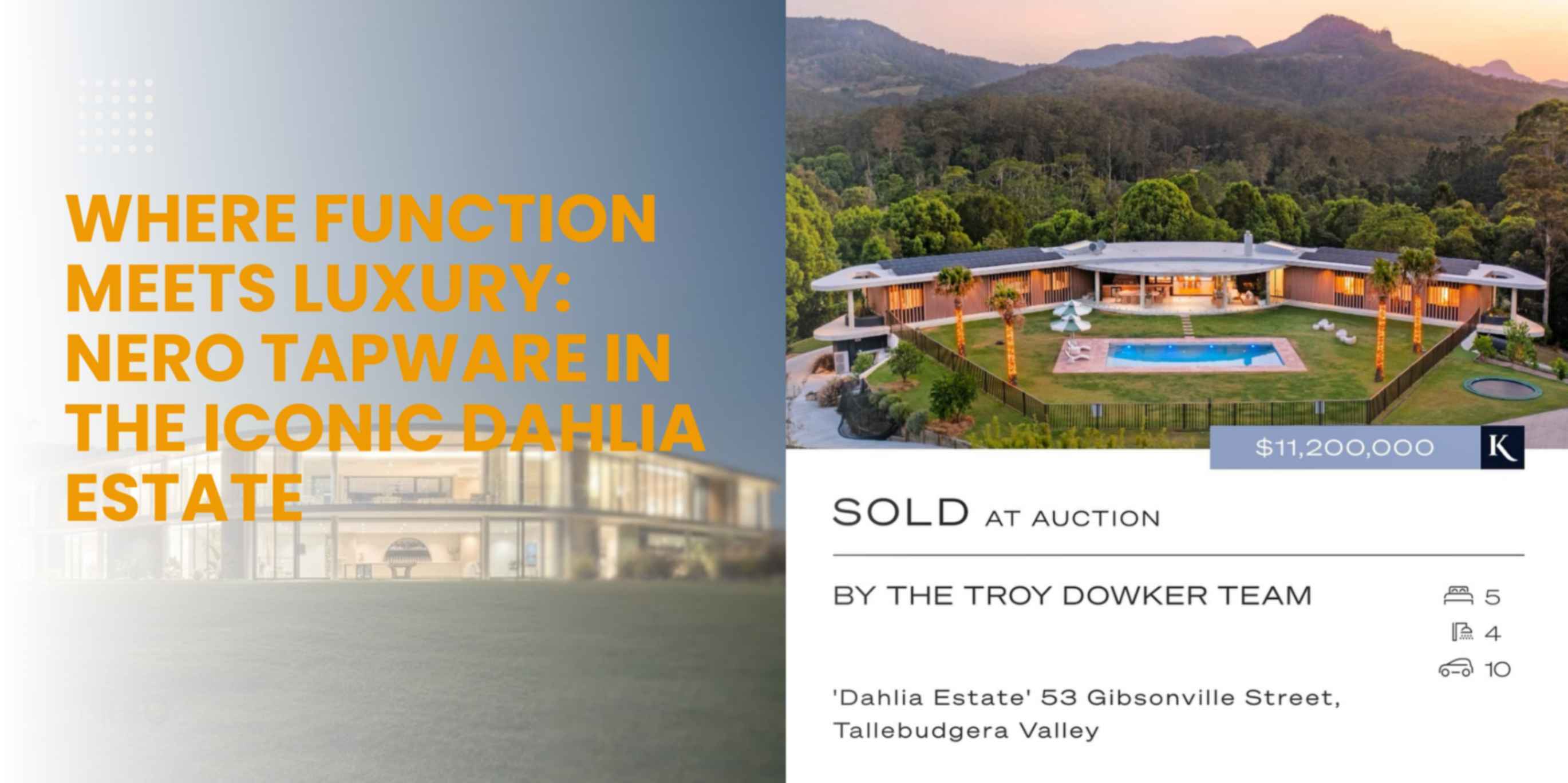 where function meets luxury: nero tapware in the iconic dahlia estate