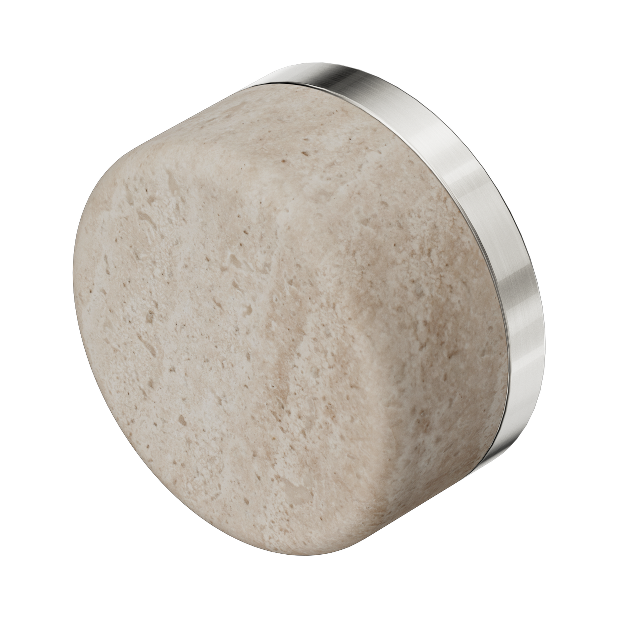 24 C008 BN Serenity Rome Travertine Handle Brushed Nickel image 1
