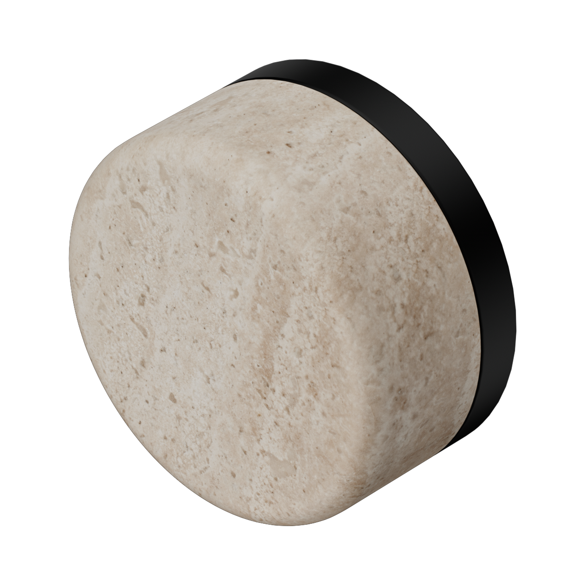 24 C008 MB Serenity Rome Travertine Handle Matte Black image 1