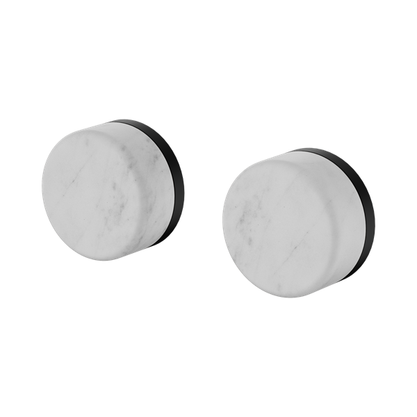 24 D005 MB Serenity Wall Top Assembly With Carrara Handle Matte Black Thumb