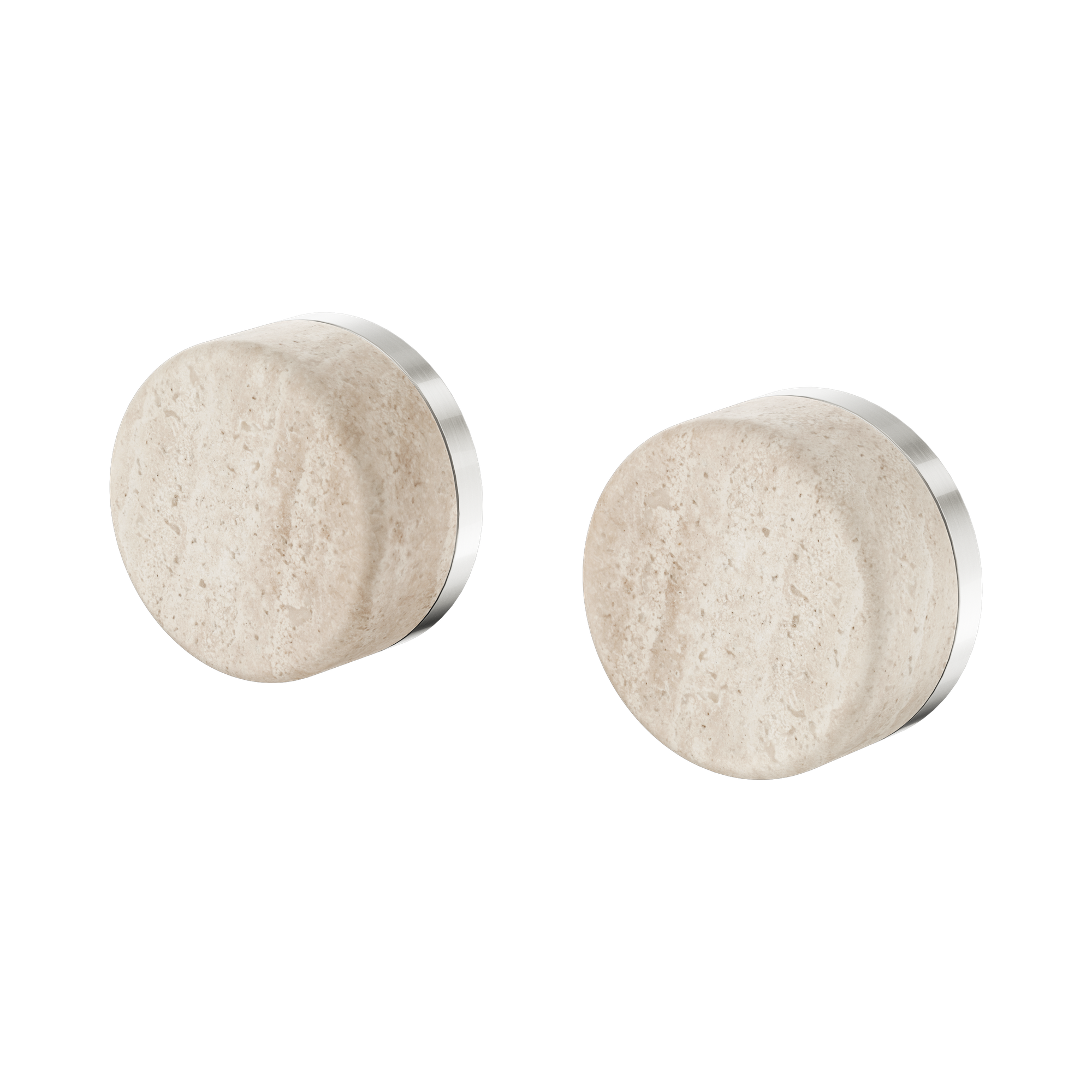 24 D007 BN Serenity Wall Top Assembly With Rome Travertine Handle Brushed Nickel image 1