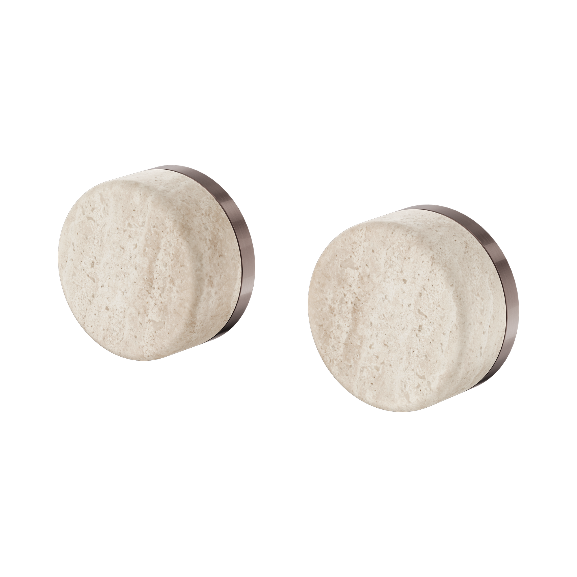 24 D007 BZ Serenity Wall Top Assembly With Rome Travertine Handle Brushed Bronze image 1