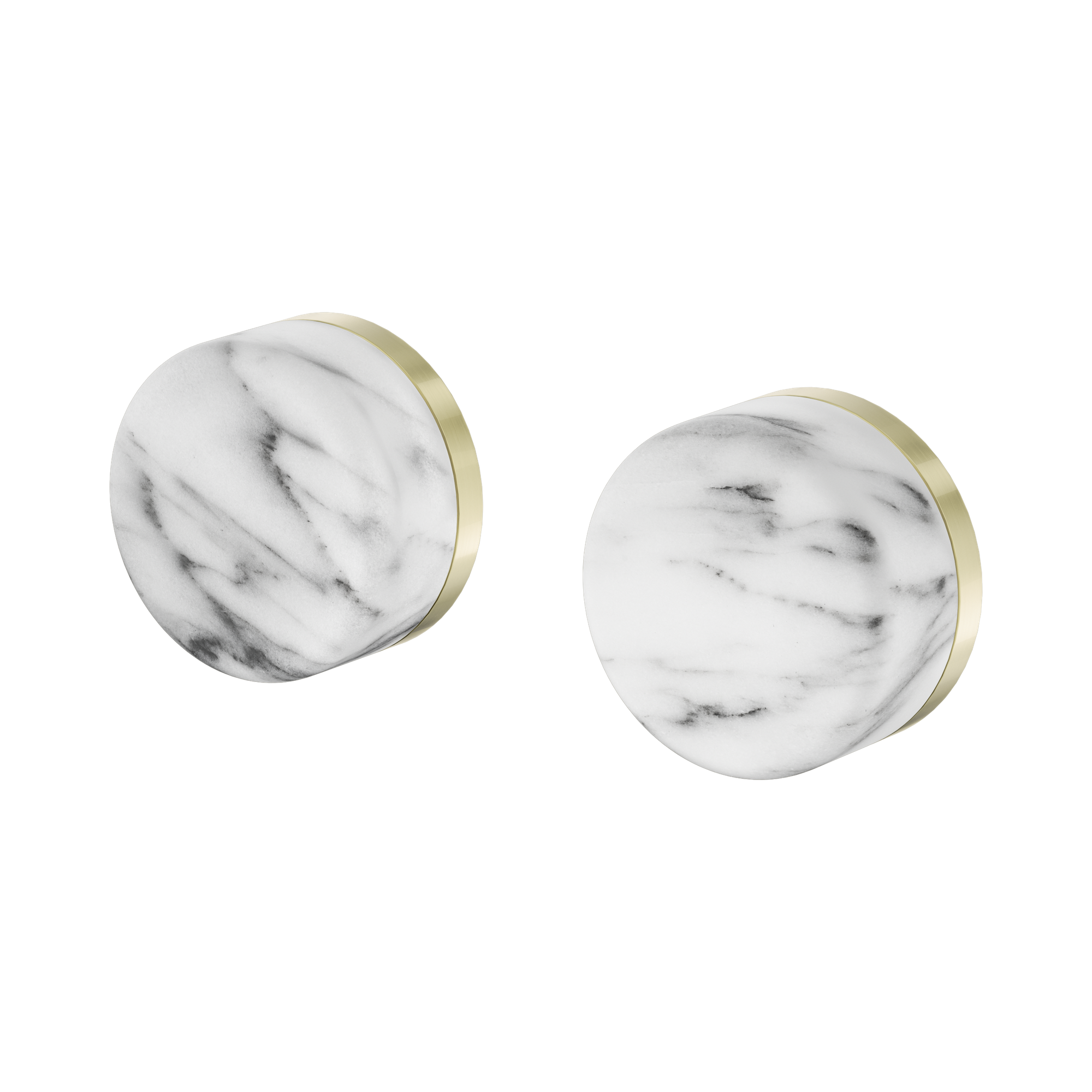 24 D008 BG Serenity Wall Top Assembly With Arabescato Corchia Handle Brushed Gold image 1