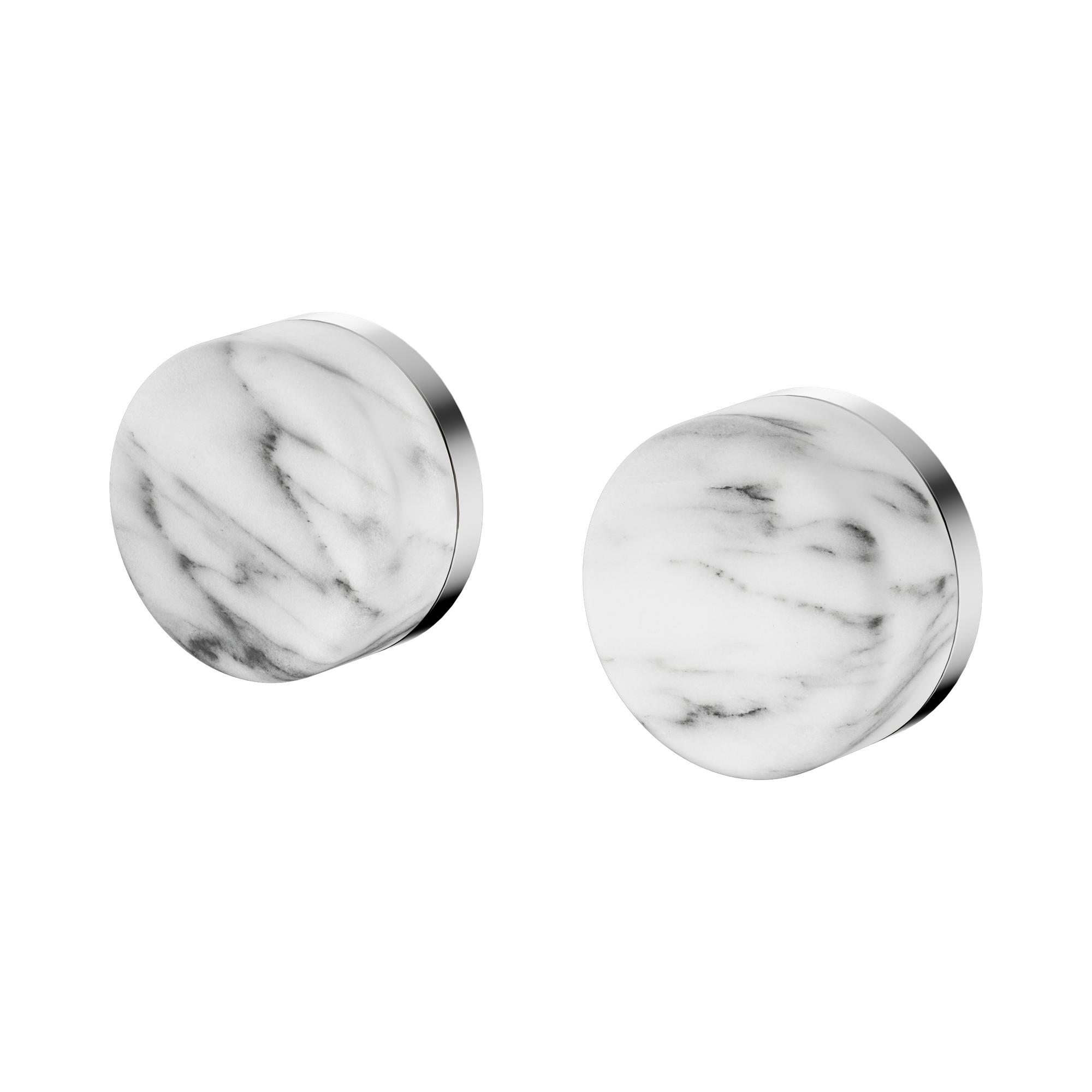 24 D008 CH Serenity Wall Top Assembly With Arabescato Corchia Handle Chrome image 1