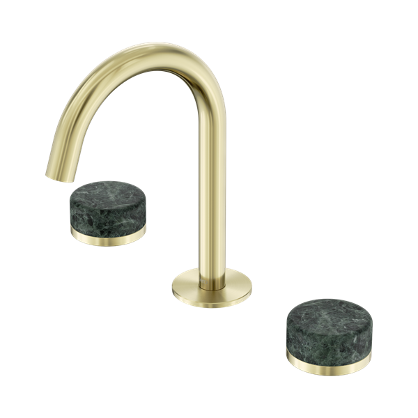 24 D012 BG Serenity Basin Set Arc Spout With Verde Alpi Handle Brushed Gold Thumb