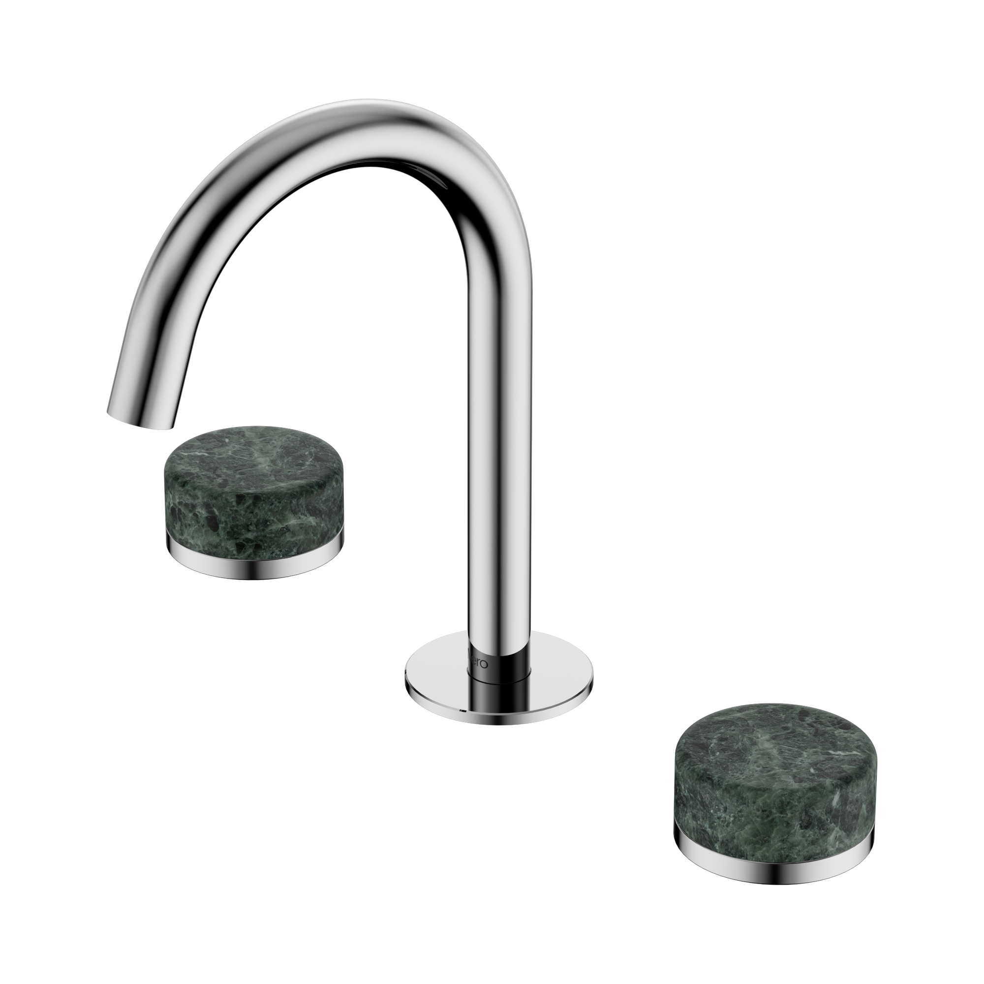 24 D012 CH Serenity Basin Set Arc Spout With Verde Alpi Handle Chrome image 1