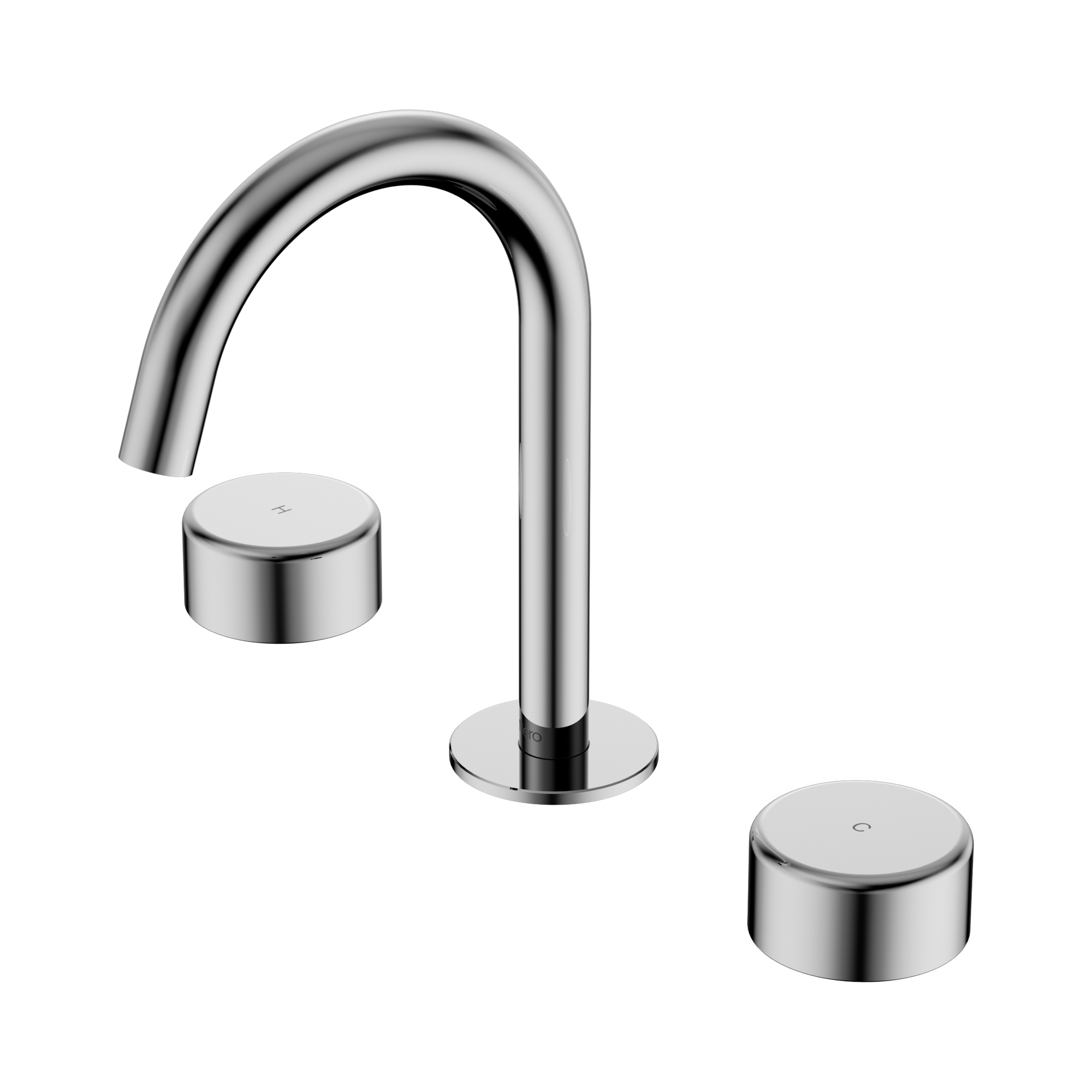 24 D016 CH Serenity Basin Set Arc Spout With Metal Handle Chrome image 1