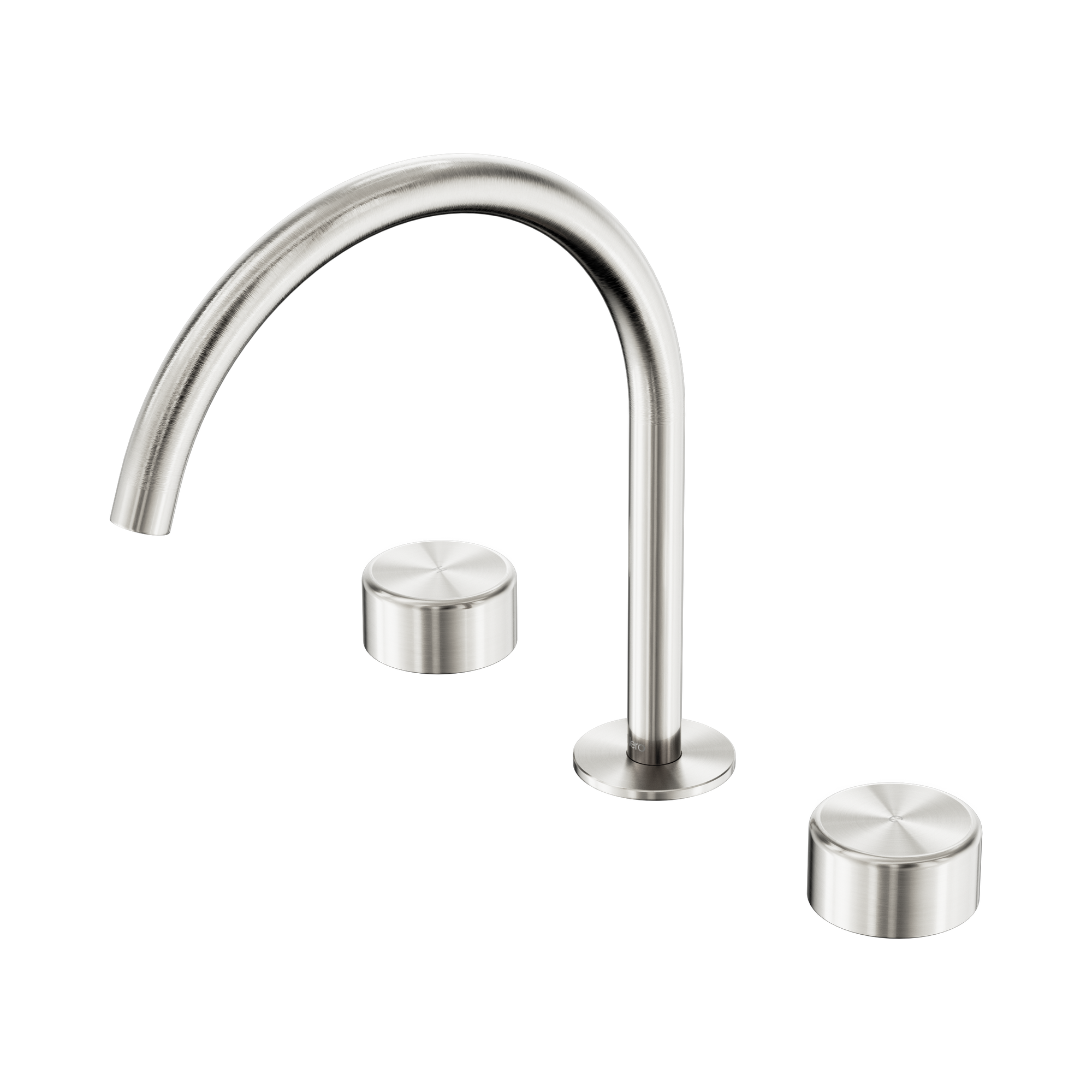 24 D022 BN Serenity Bath Kitchen Set Arc Spout With Metal Handle Brushed Nickel image 1