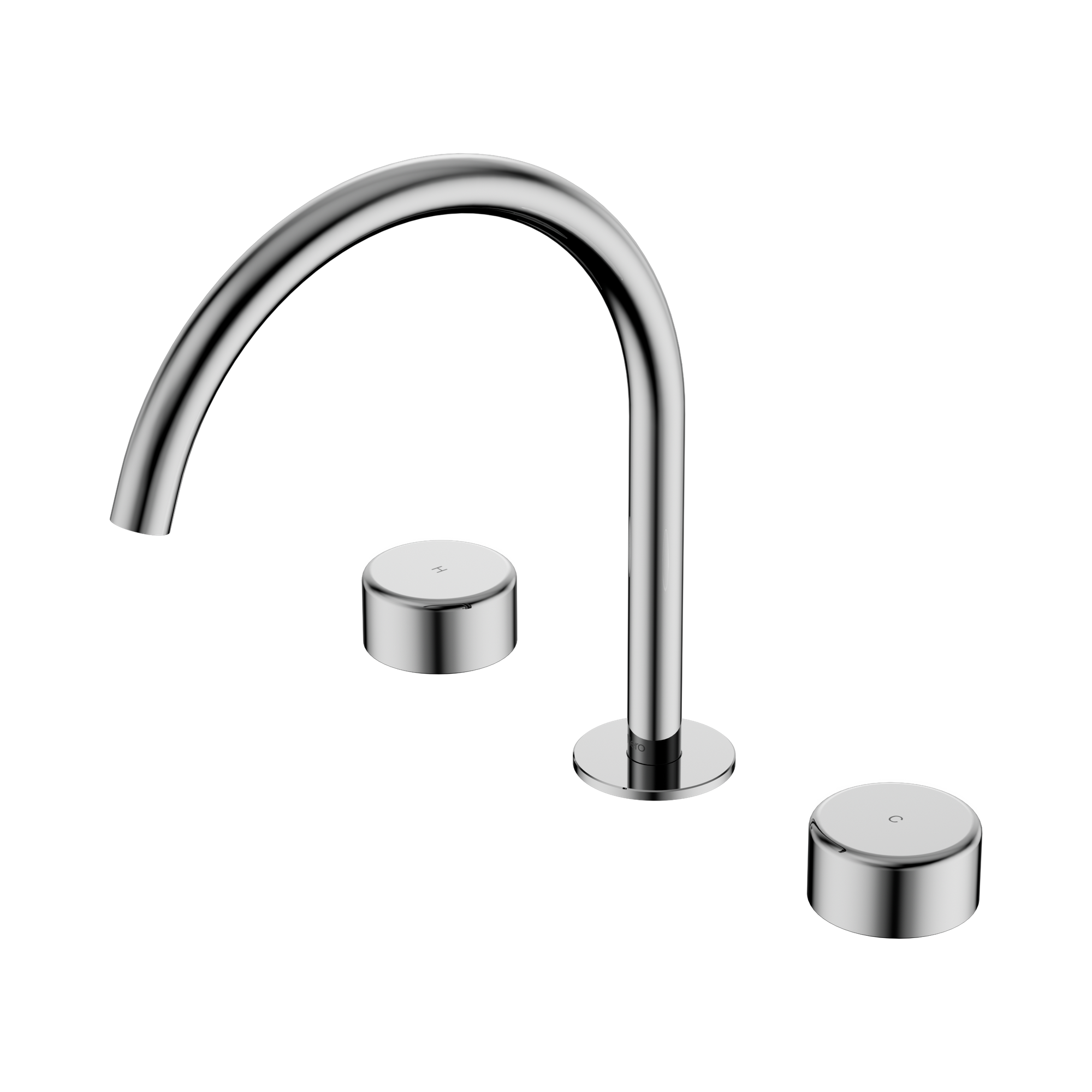 24 D022 CH Serenity Bath Kitchen Set Arc Spout With Metal Handle Chrome image 1