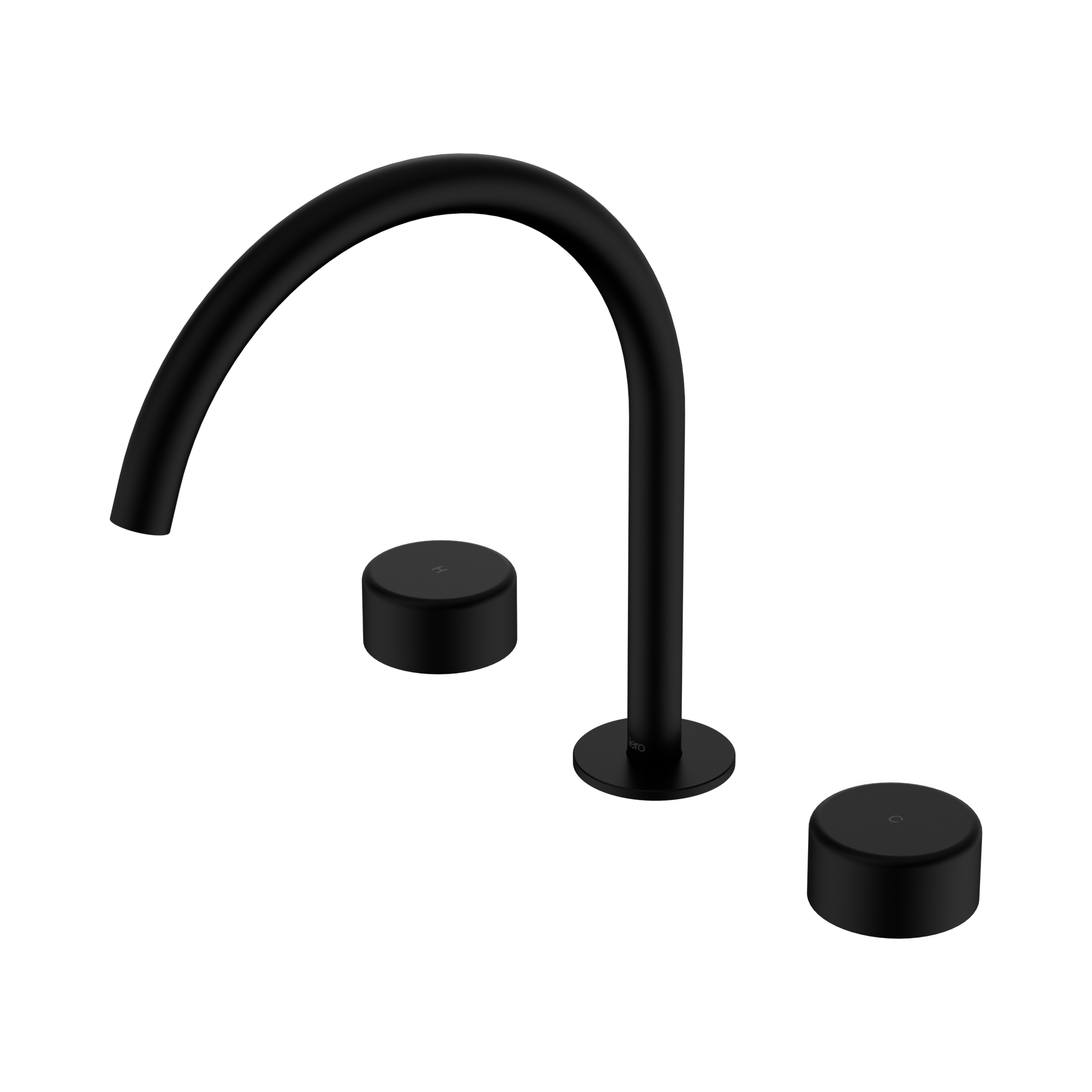 24 D022 MB Serenity Bath Kitchen Set Arc Spout With Metal Handle Matte Black image 1