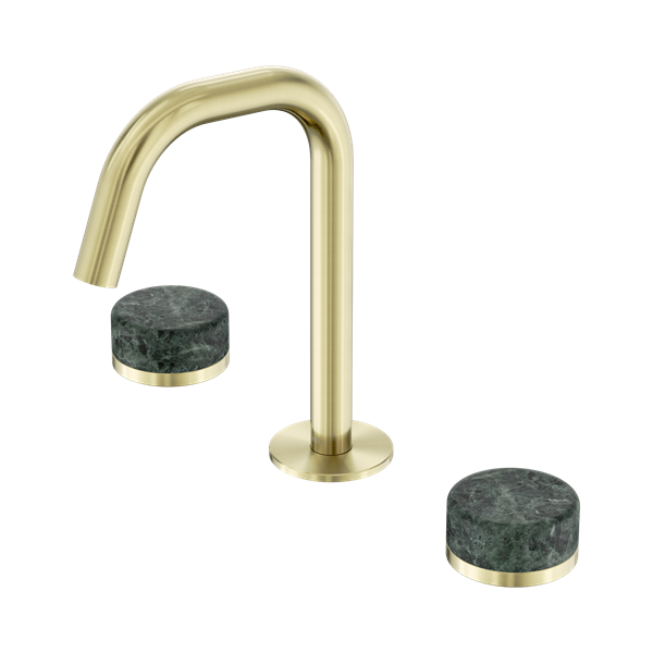 24 D024 BG Serenity Basin Set Edge Spout With Verde Alpi Handle Brushed Gold Thumb