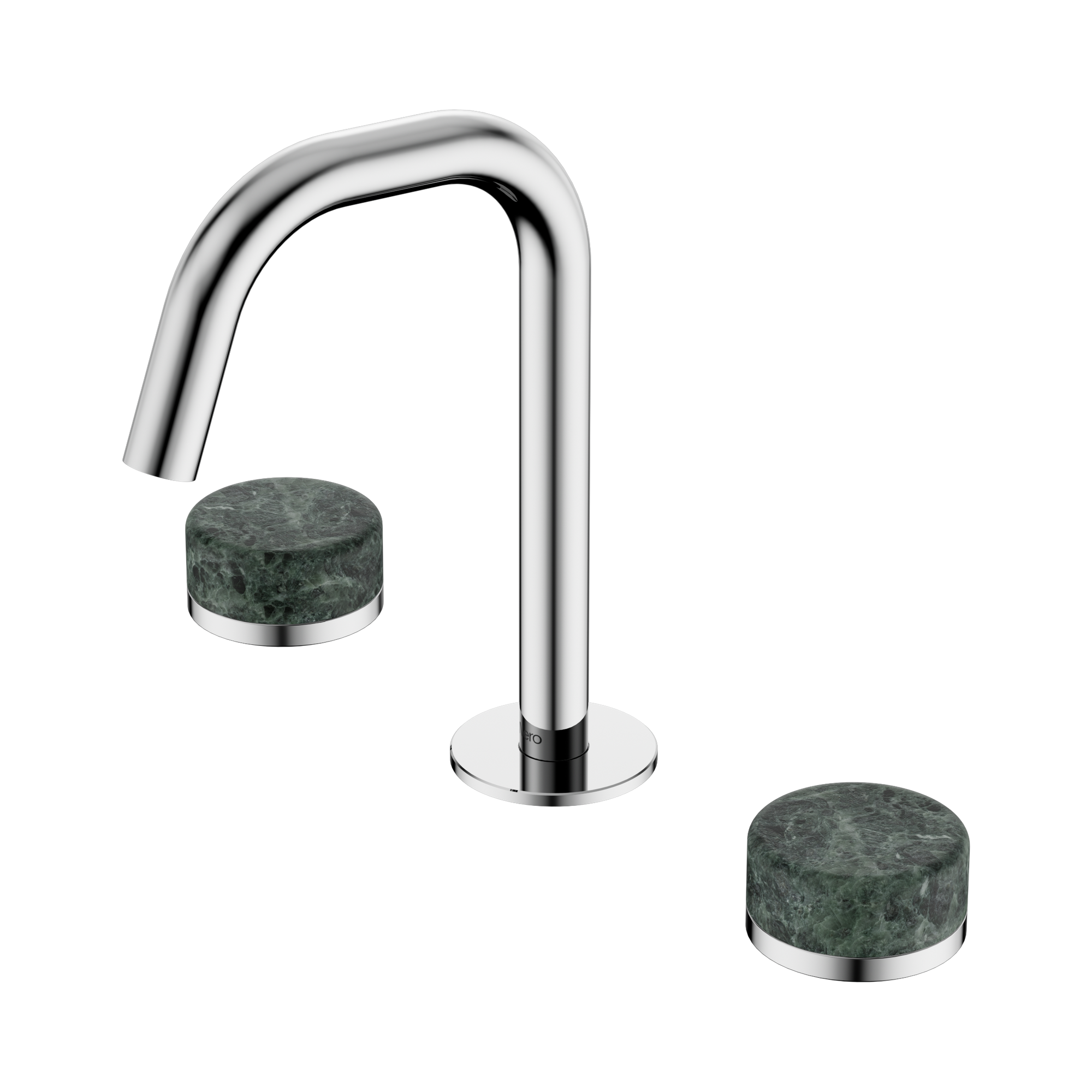 24 D024 CH Serenity Basin Set Edge Spout With Verde Alpi Handle Chrome image 1