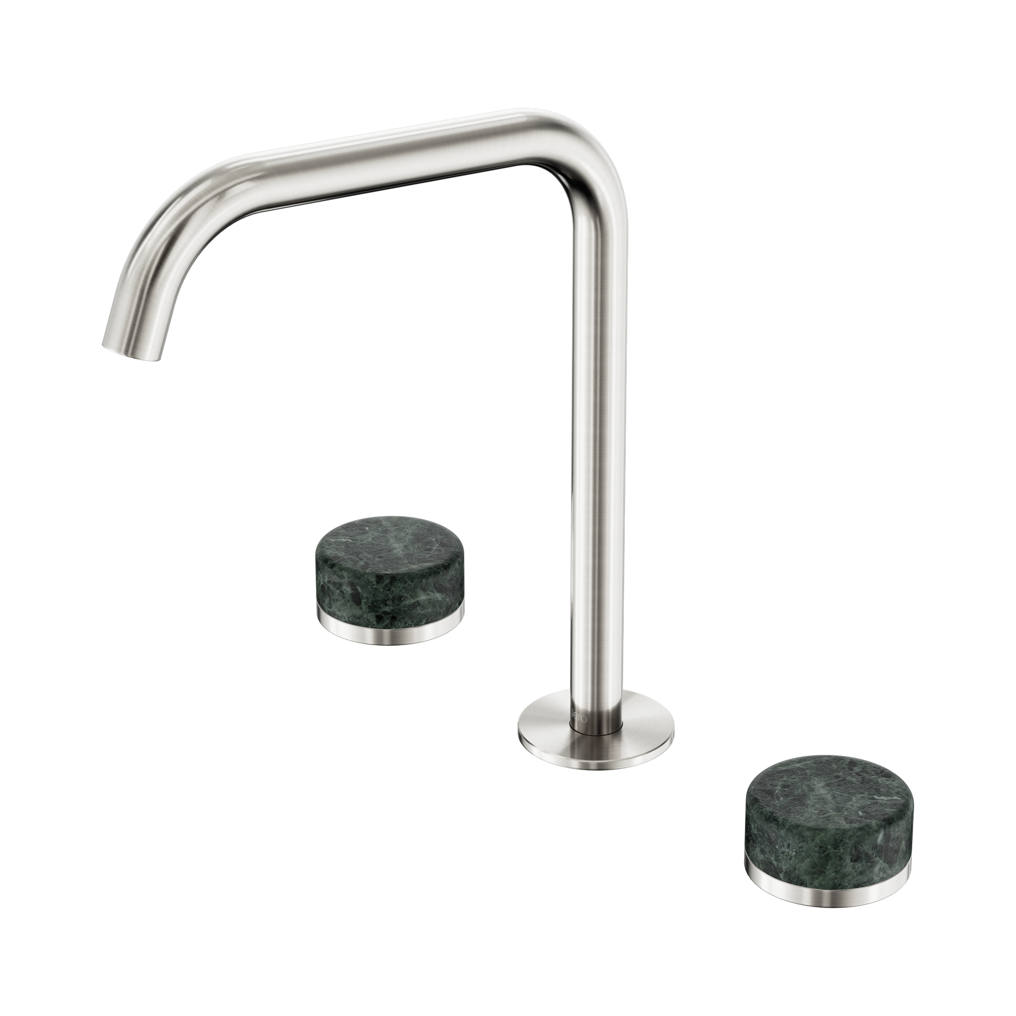 24 D030 BN Serenity Bath Kitchen Set Edge Spout With Verde Alpi Handle Brushed Nickel image 1