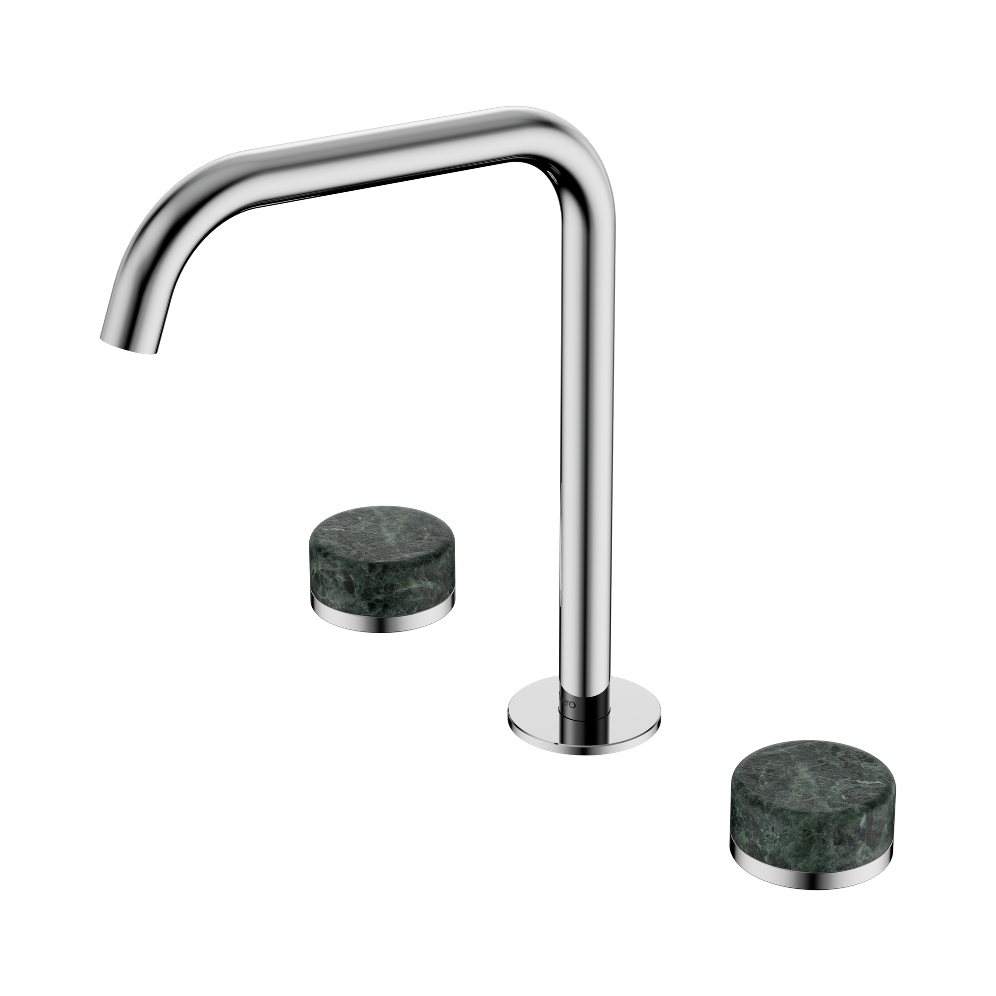 24 D030 CH Serenity Bath Kitchen Set Edge Spout With Verde Alpi Handle Chrome image 1