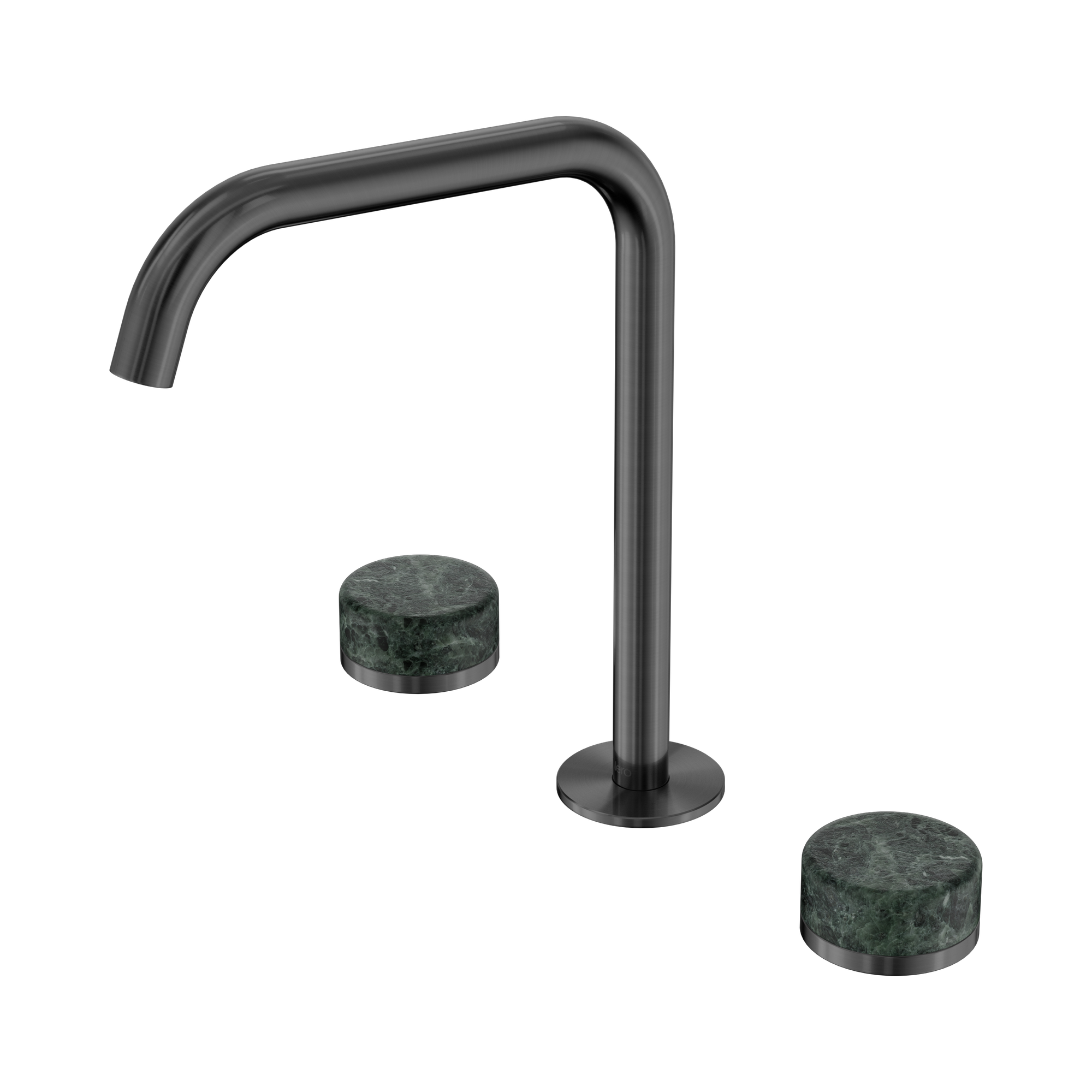24 D030 GM Serenity Bath Kitchen Set Edge Spout With Verde Alpi Handle Gun Metal image 1