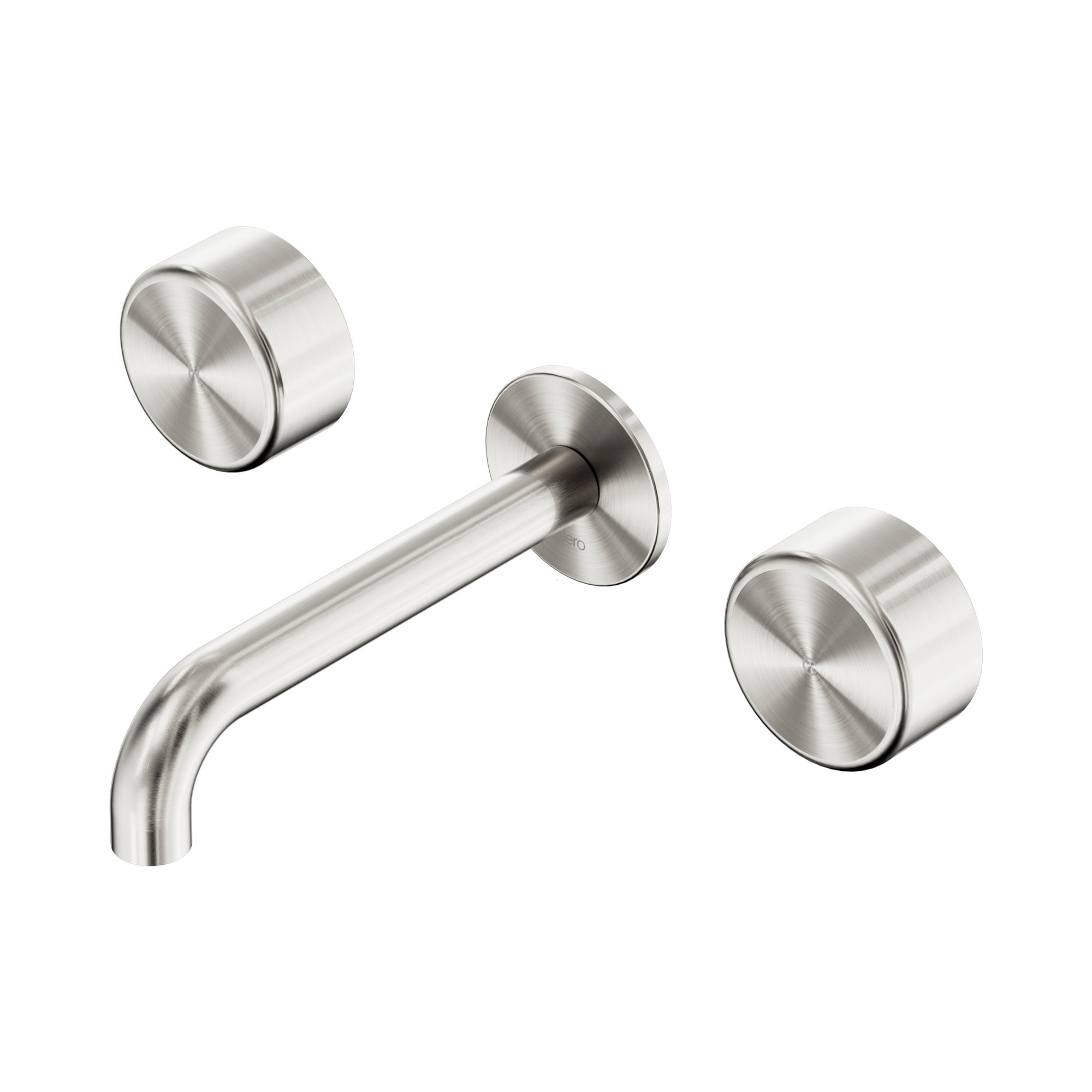 24 D040 BN Serenity Wall Basin Set 160mm Spout With Metal Handle Brushed Nickel image 1