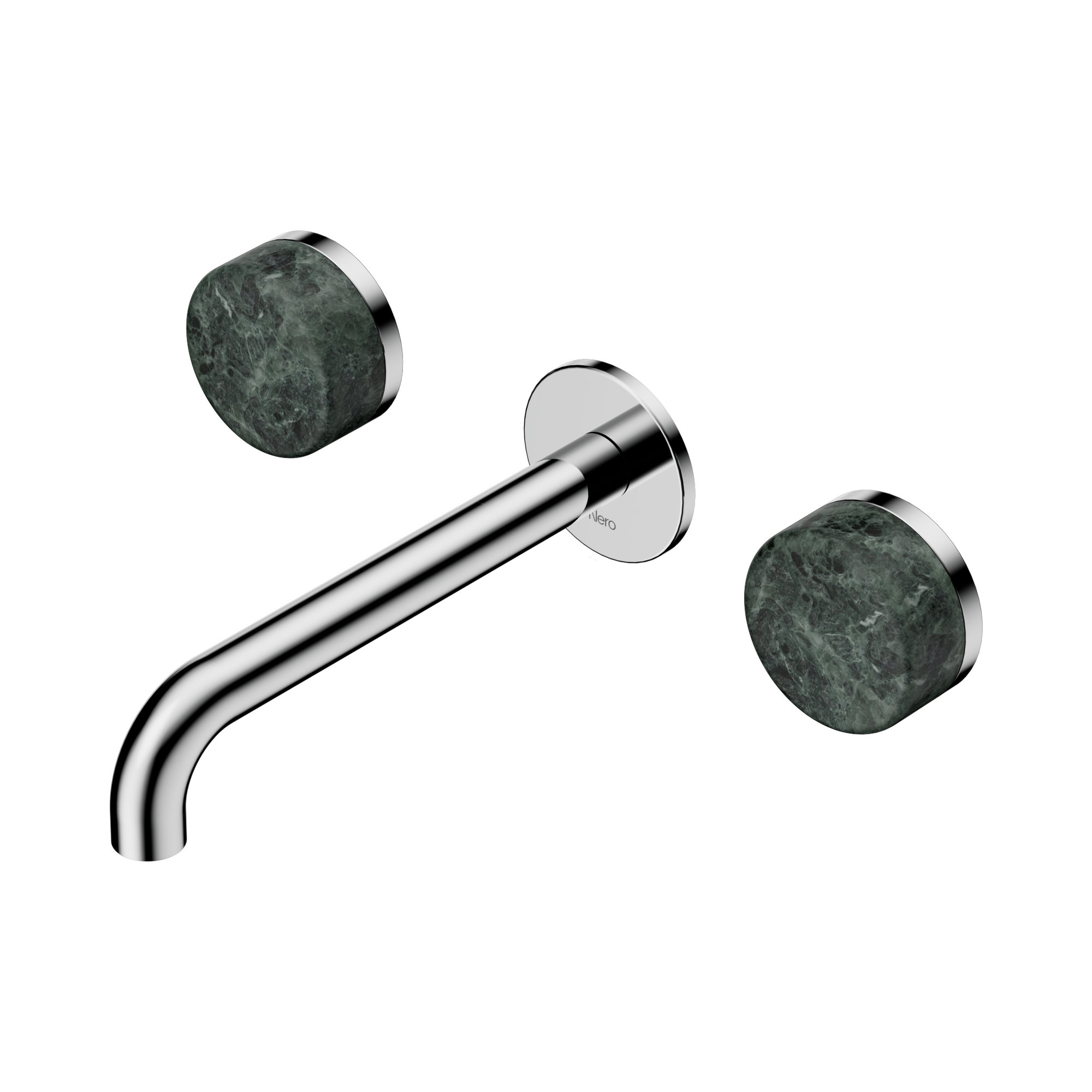 24 D042 CH Serenity Wall Basin Set 185mm Spout With Verde Alpi Handle Chrome image 1