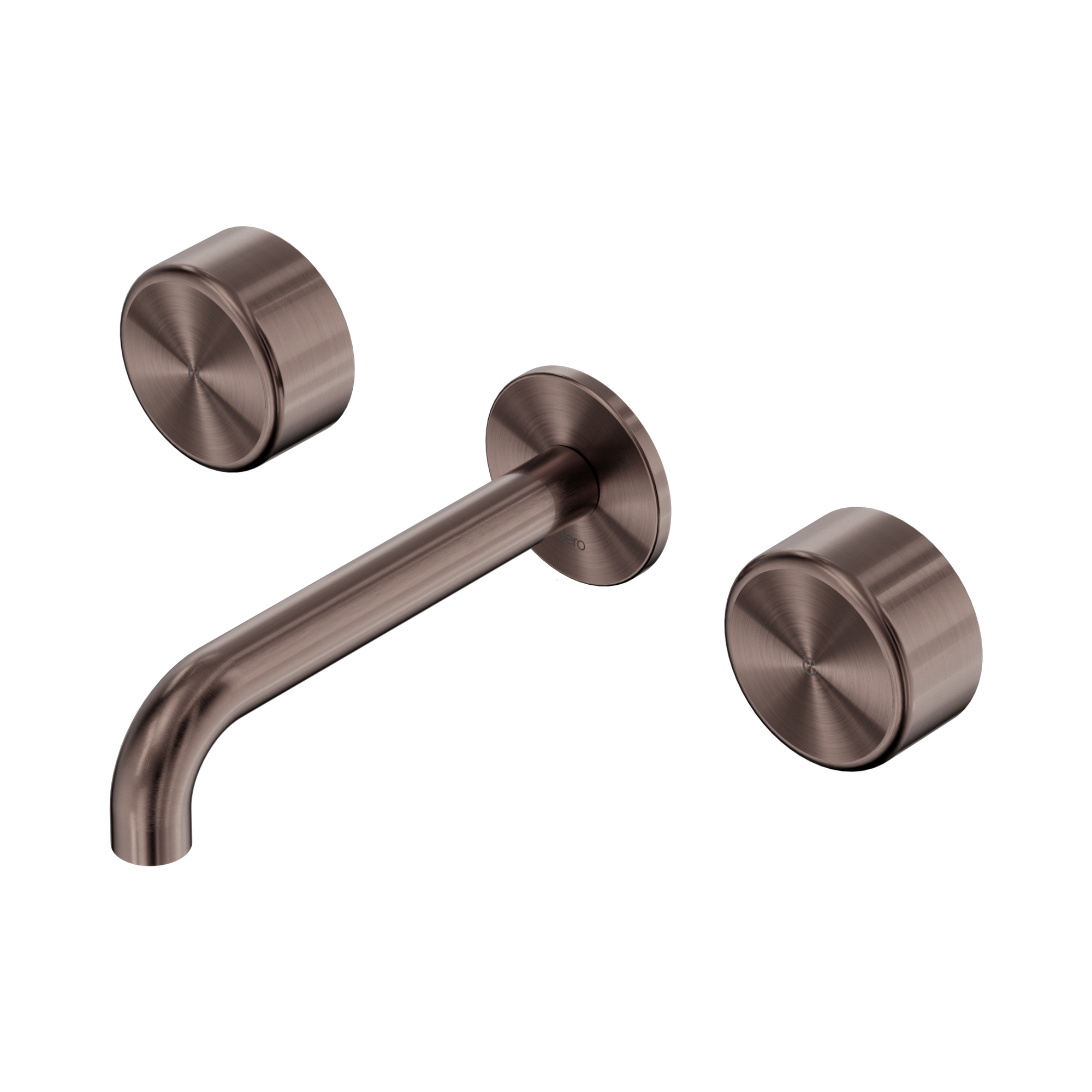 24 D046 BZ Serenity Wall Basin Set 185mm Spout With Metal Handle Brushed Bronze image 1