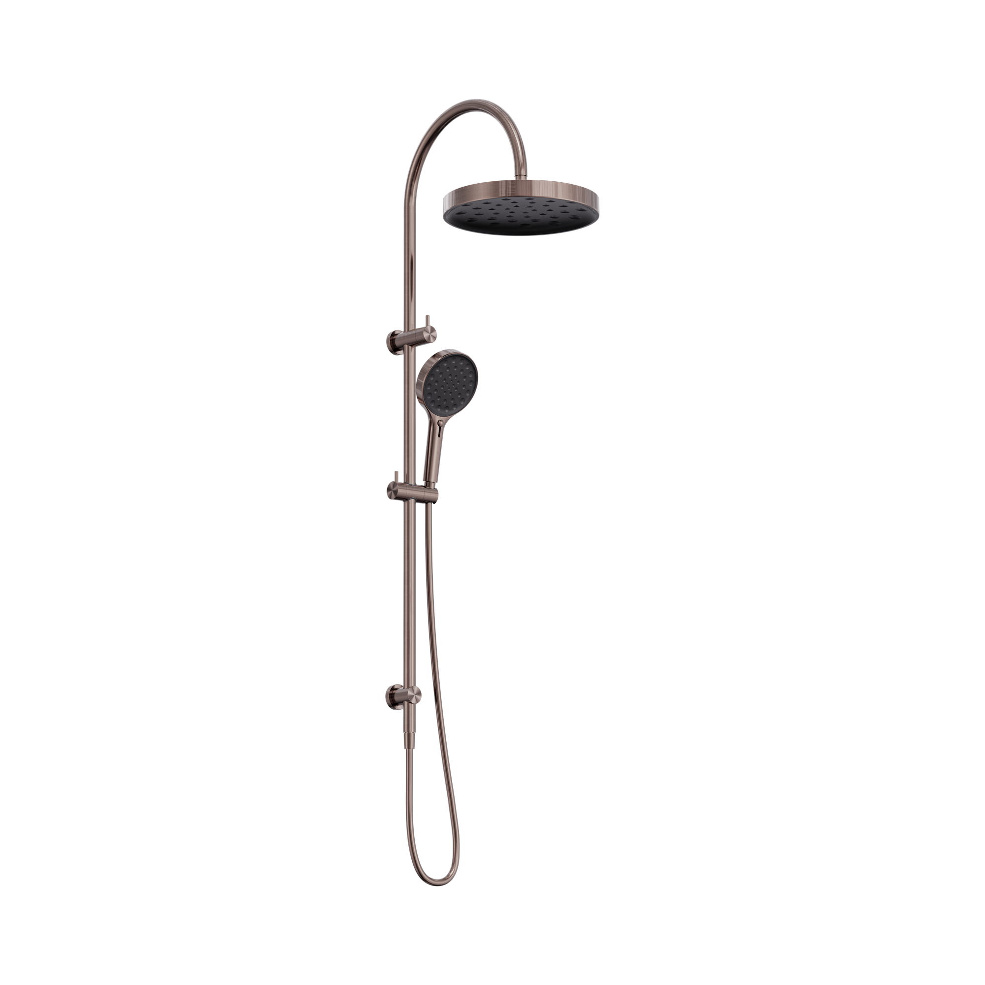 24 D073 BZ Serenity Twin Shower Brushed Bronze image 1
