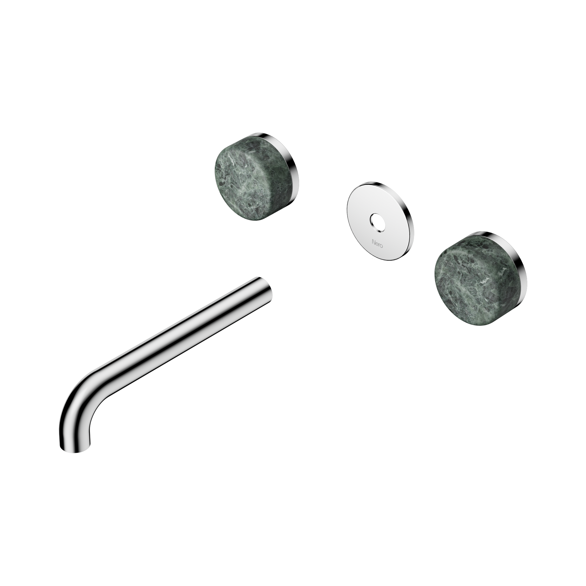 24 D081 CH Serenity Wall Basin Set 185mm Spout With Verde Alpi Handle Trim Kit Only Chrome image 1