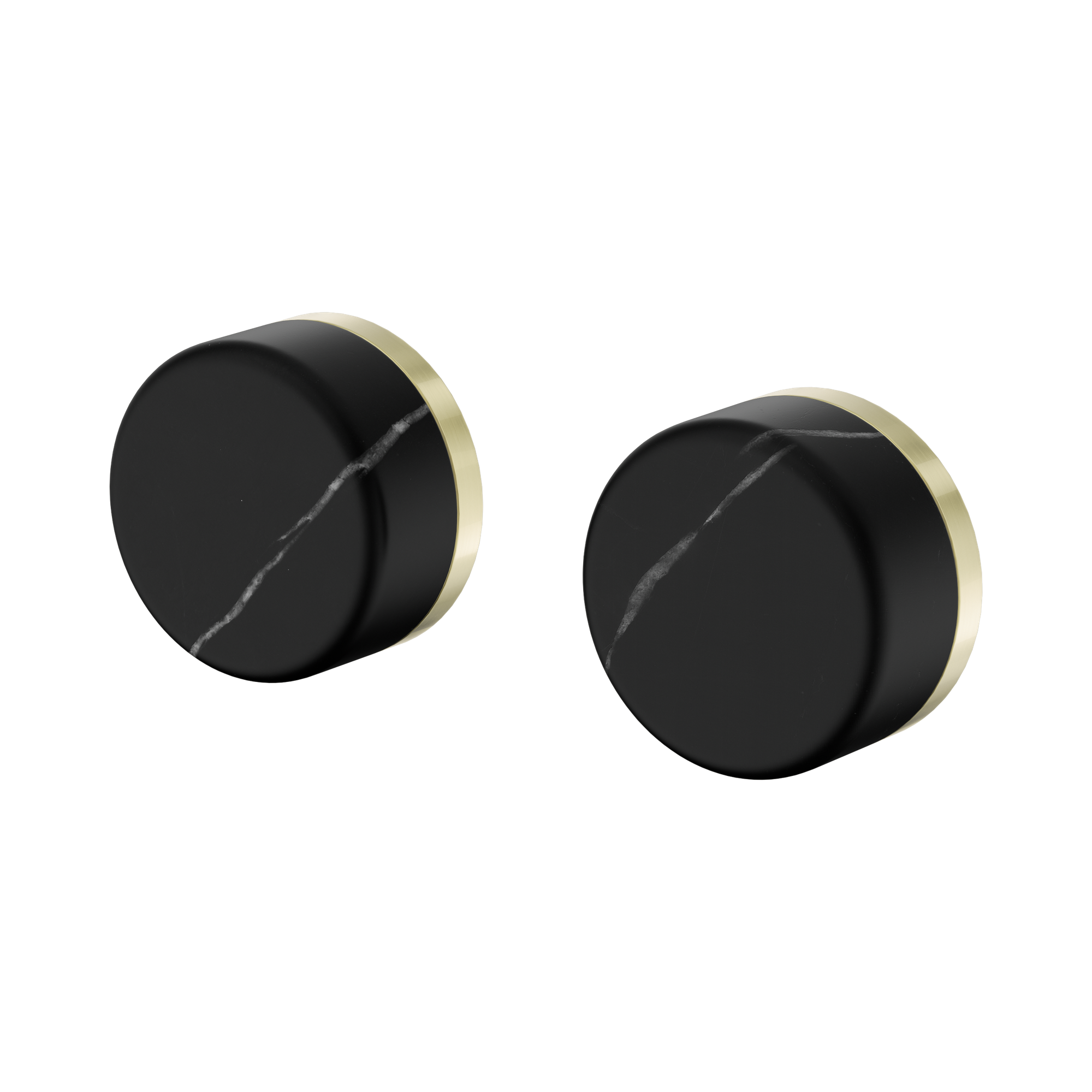 24 D116 BG Serenity Wall Top Assembly With Marquina Black Handle Brushed Gold image 1