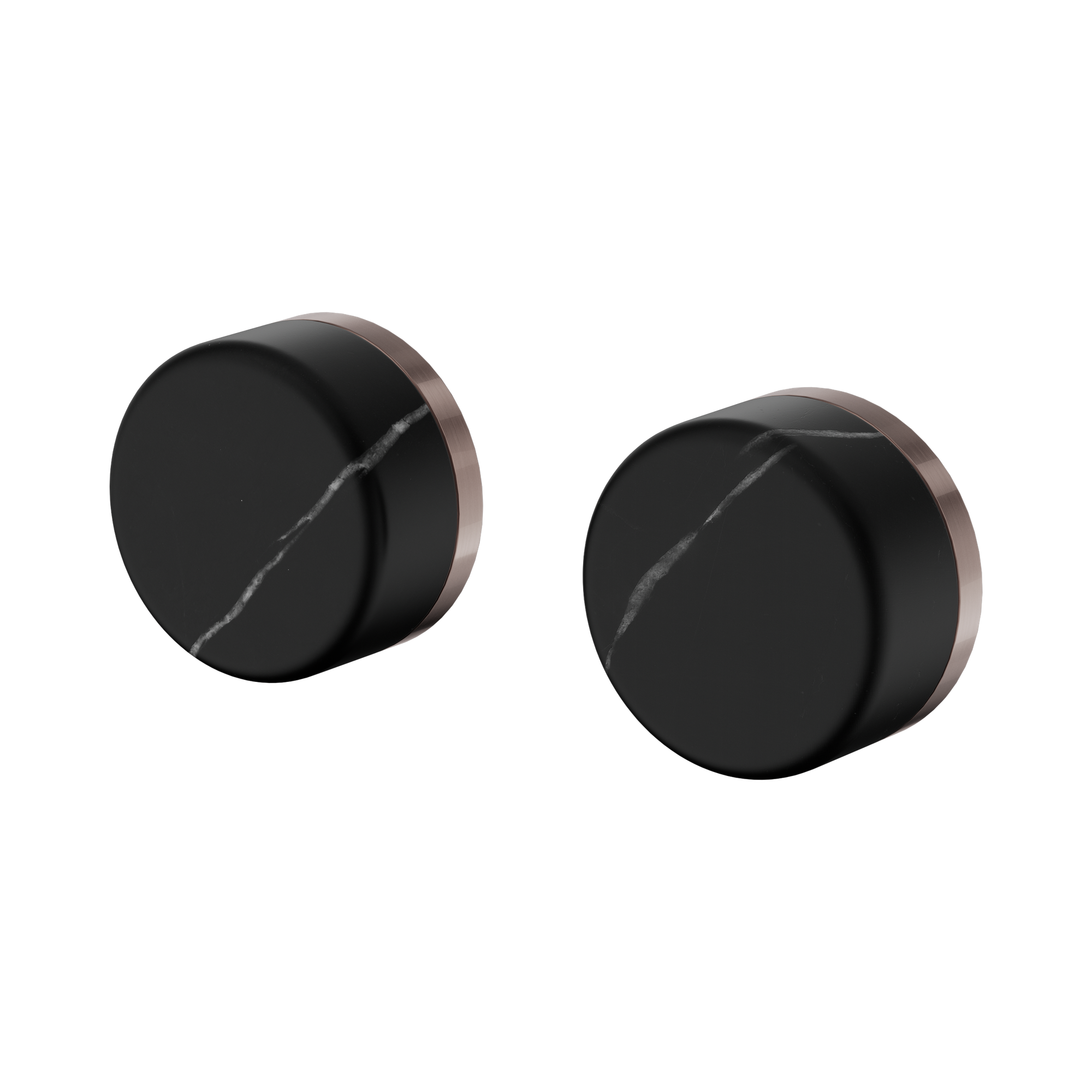 24 D116 BZ Serenity Wall Top Assembly With Marquina Black Handle Brushed Bronze image 1