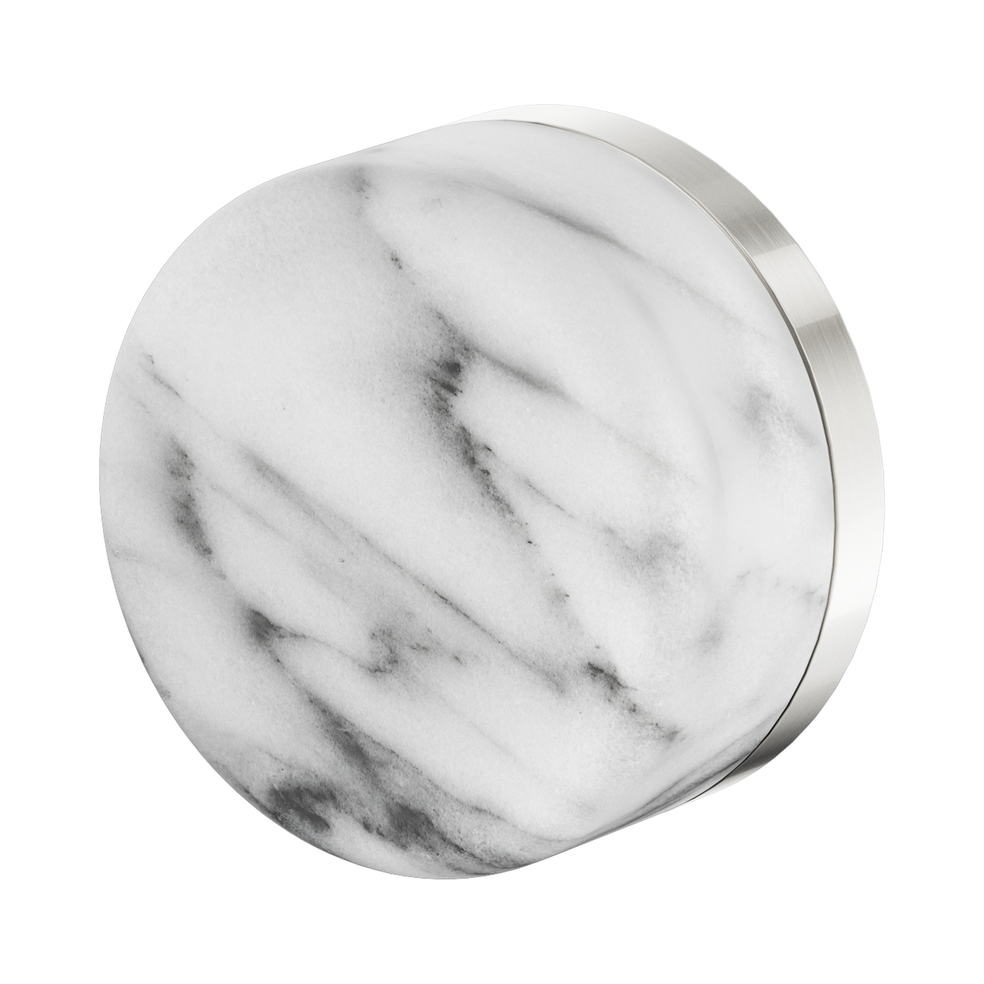 24 E004 BN Serenity Progressive Shower Mixer With Arabescato Corchia Handle Brushed Nickel image 1