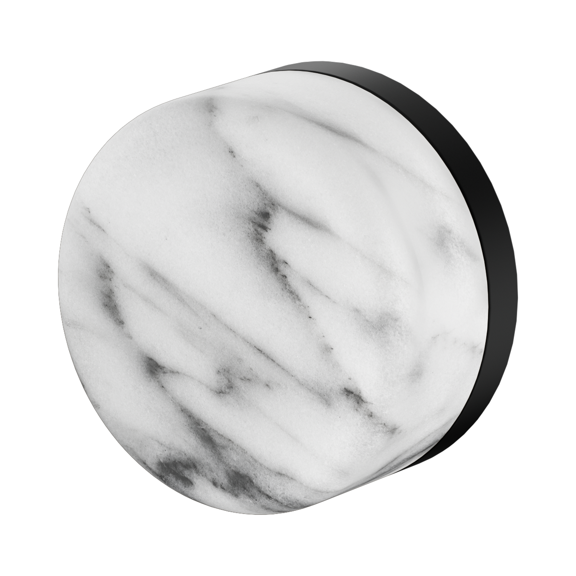 24 E004 MB Serenity Progressive Shower Mixer With Arabescato Corchia Handle Matte Black image 1