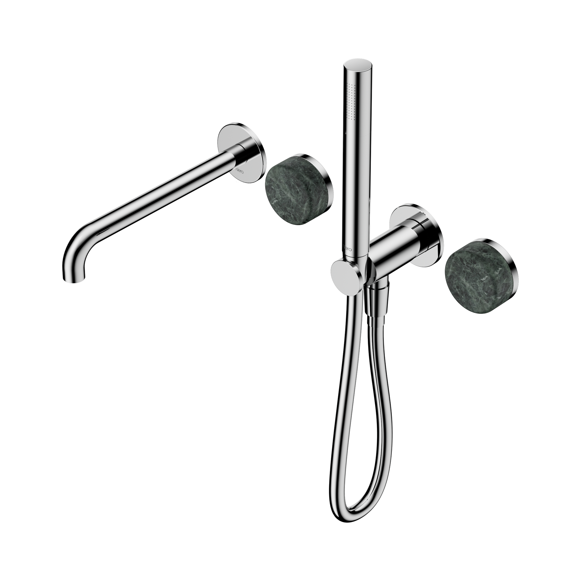 24 E008 CH Serenity Progressive Shower System With Spout With Verde Alpi Handle And Slim Shower Chrome image 1
