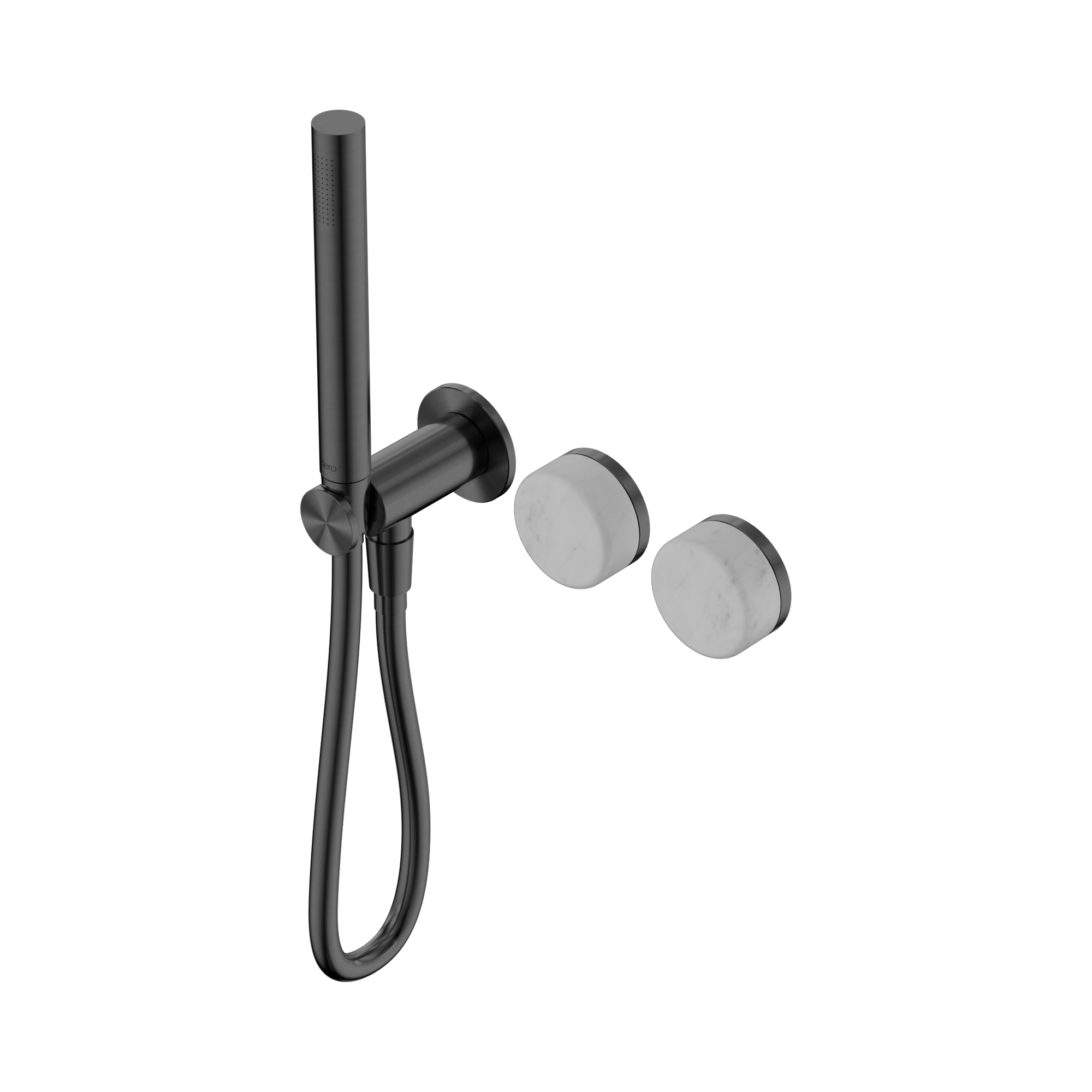 24 E019 GM Serenity Progressive Shower System With Carrara Handle And Slim Shower Gun Metal image 1