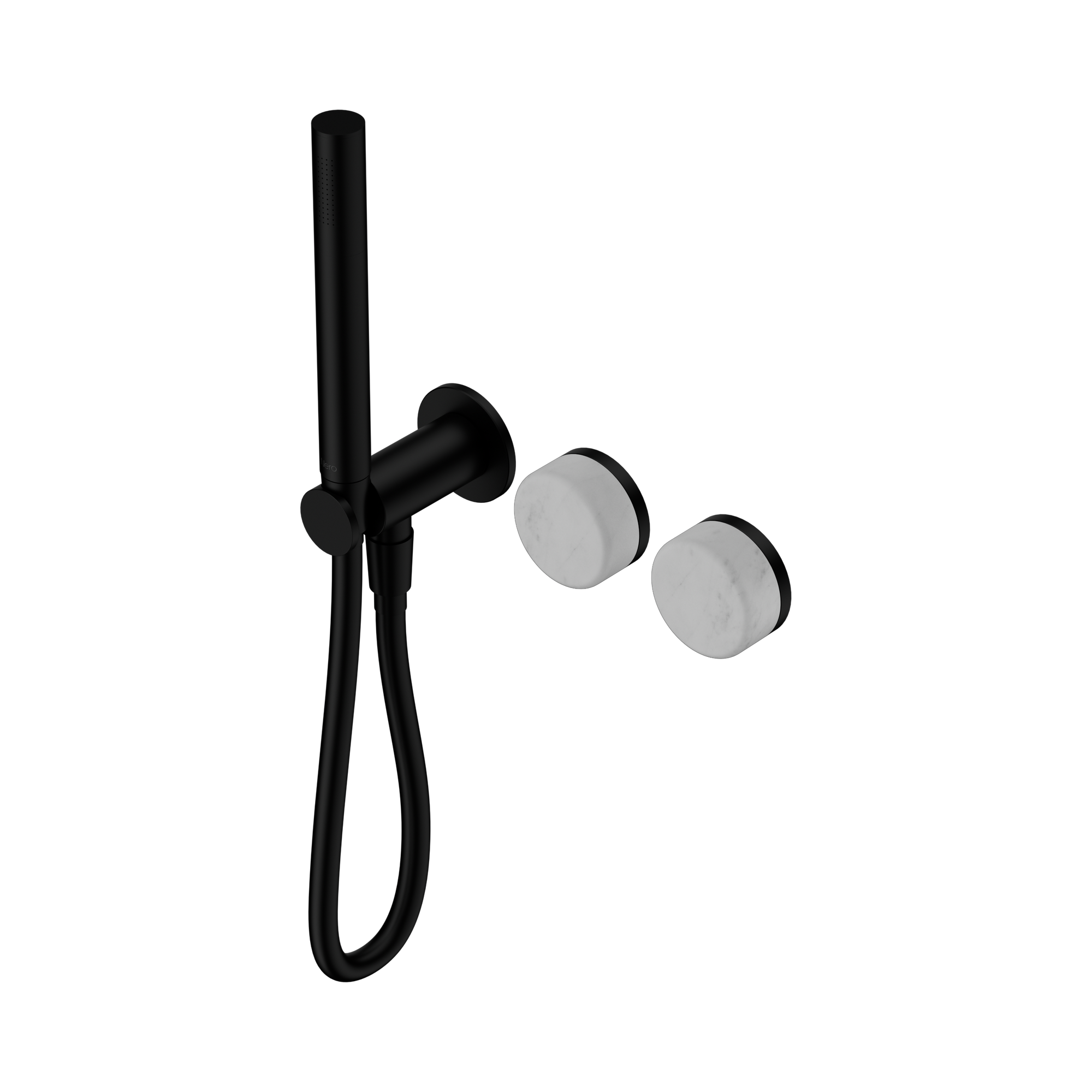 24 E019 MB Serenity Progressive Shower System With Carrara Handle And Slim Shower Matte Black image 1